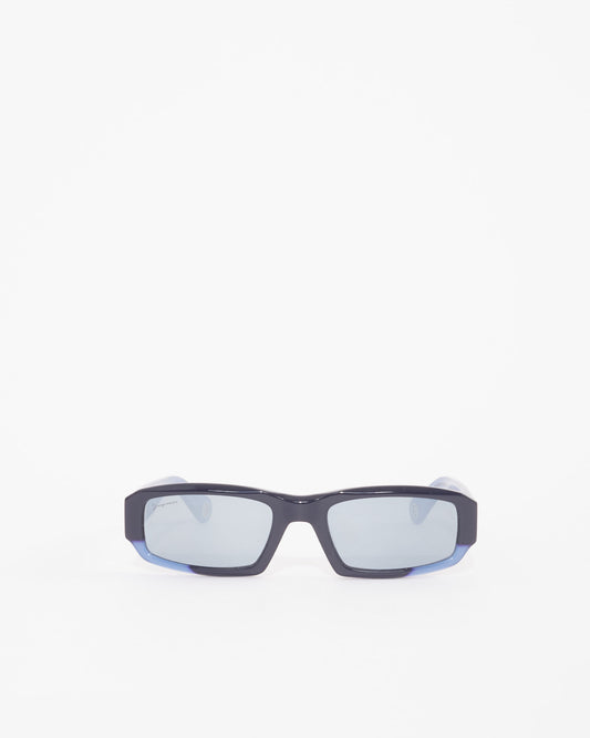 Jacquemus Blue Acetate Rectangular Sunglasses