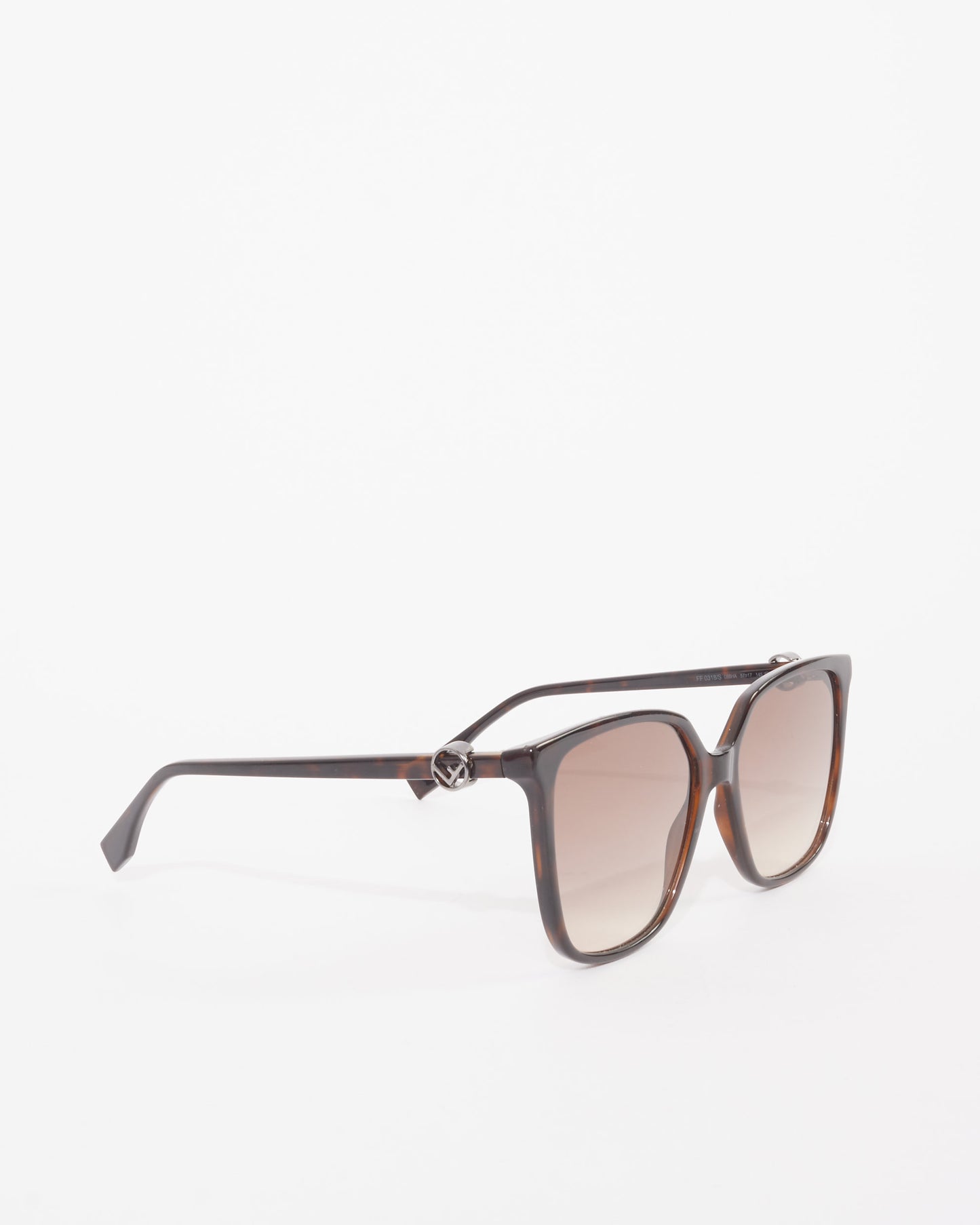 Fendi Black 
Tortoise Oversized Square Frame FF0318/S Sunglasses