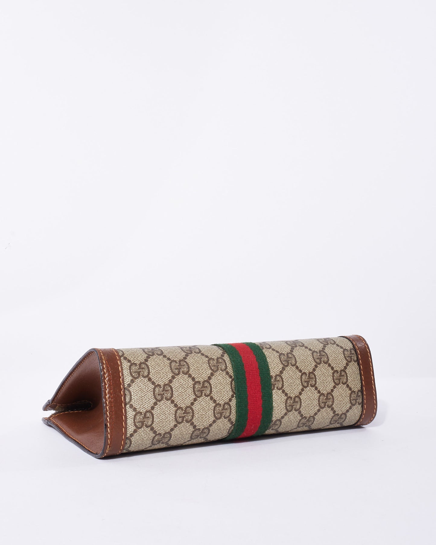 Gucci Vintage GG Monogram Coated Canvas Web Clutch/Pouch