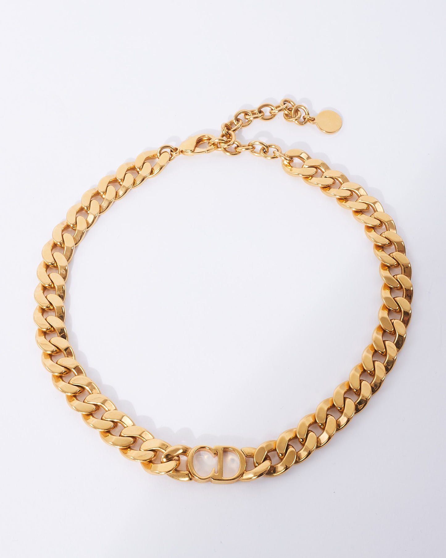 Dior Gold "Danseuses Etoile" Logo Choker Necklace