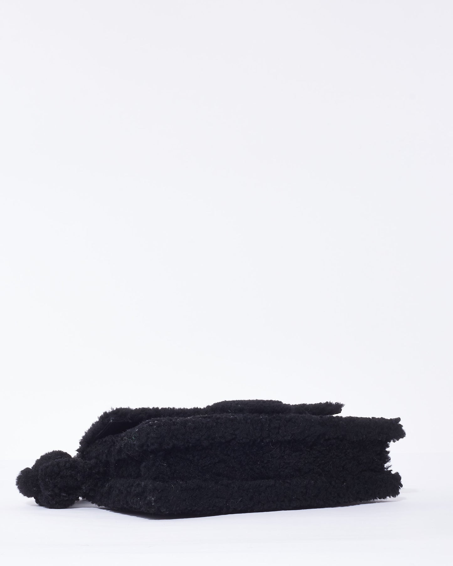 Jacquemus Black Shearling "Le Bambidou" Shoulder Bag