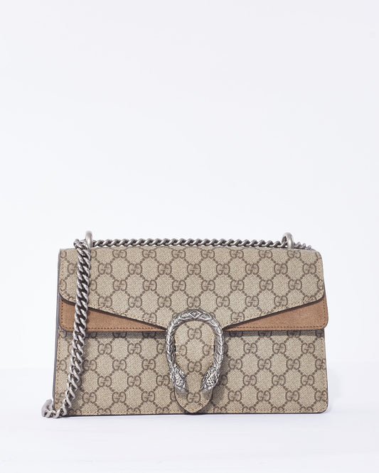 Gucci Beige Monogram GG Supreme Canvas Small Dionysus Bag