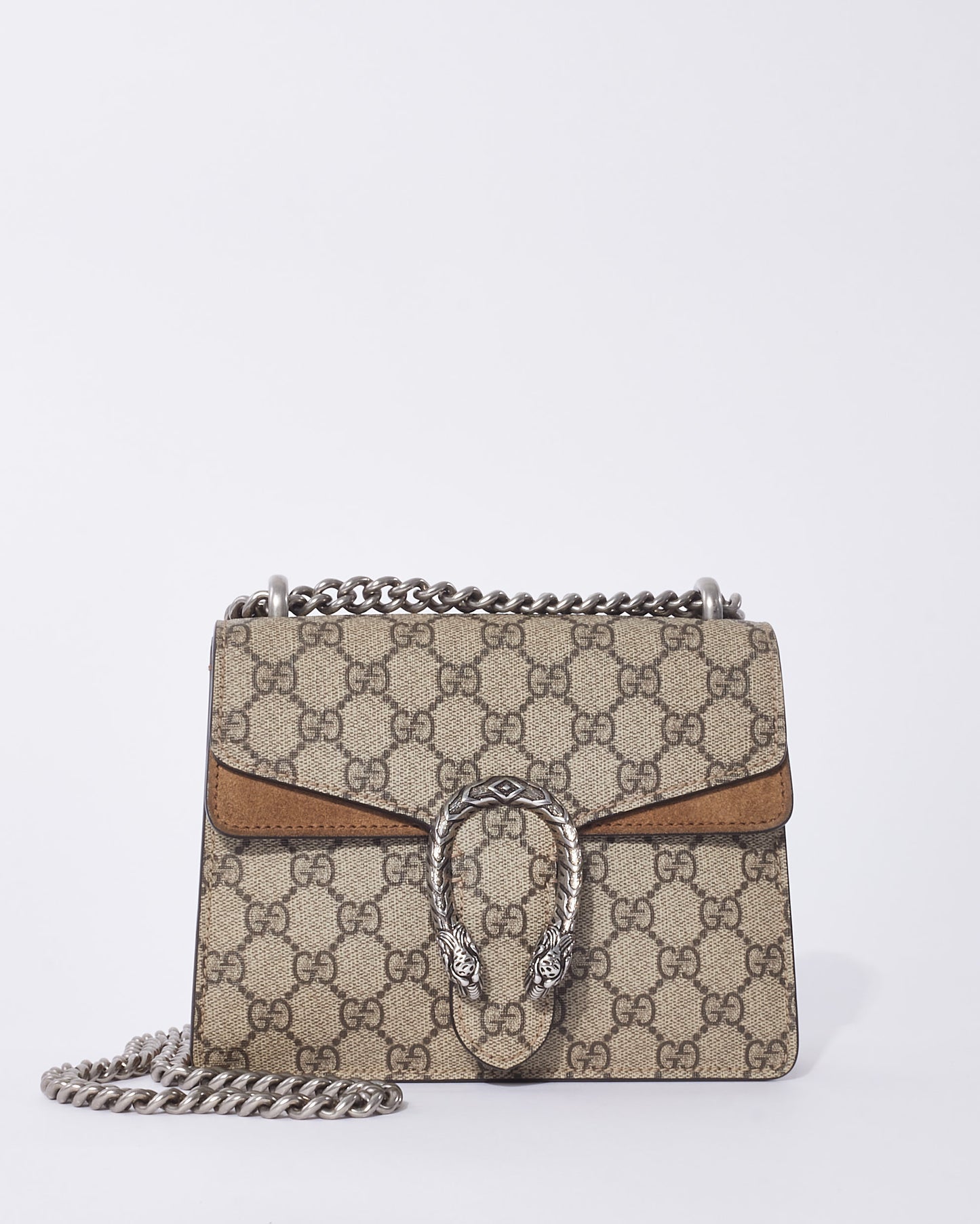 Gucci Taupe GG Supreme Monogram Canvas Mini Dionysus Bag