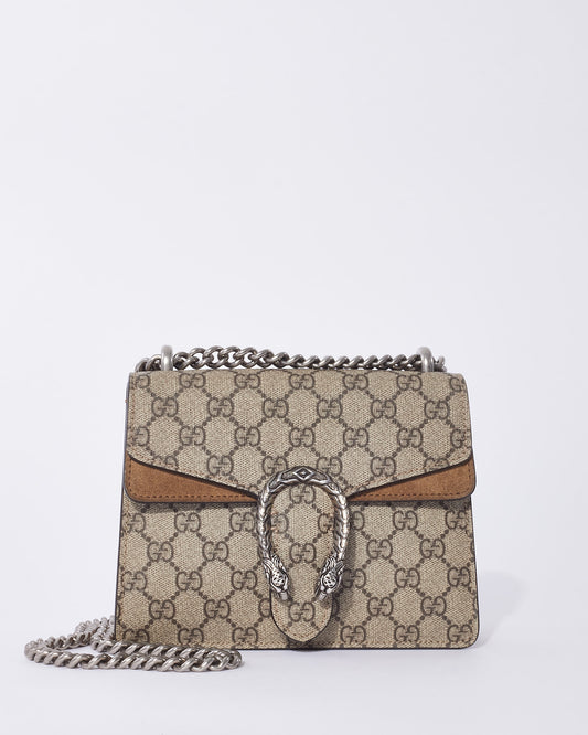 Gucci Taupe GG Supreme Monogram Canvas Mini Dionysus Bag