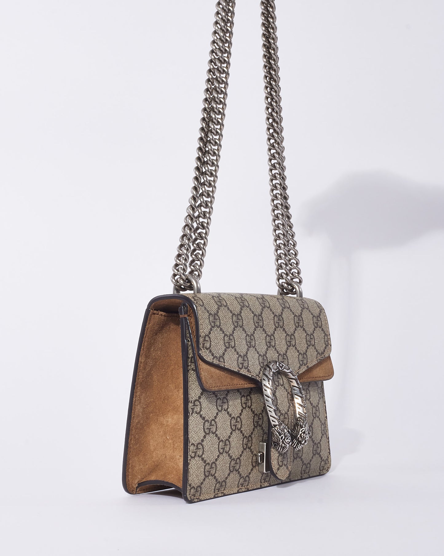 Gucci Taupe GG Supreme Monogram Canvas Mini Dionysus Bag