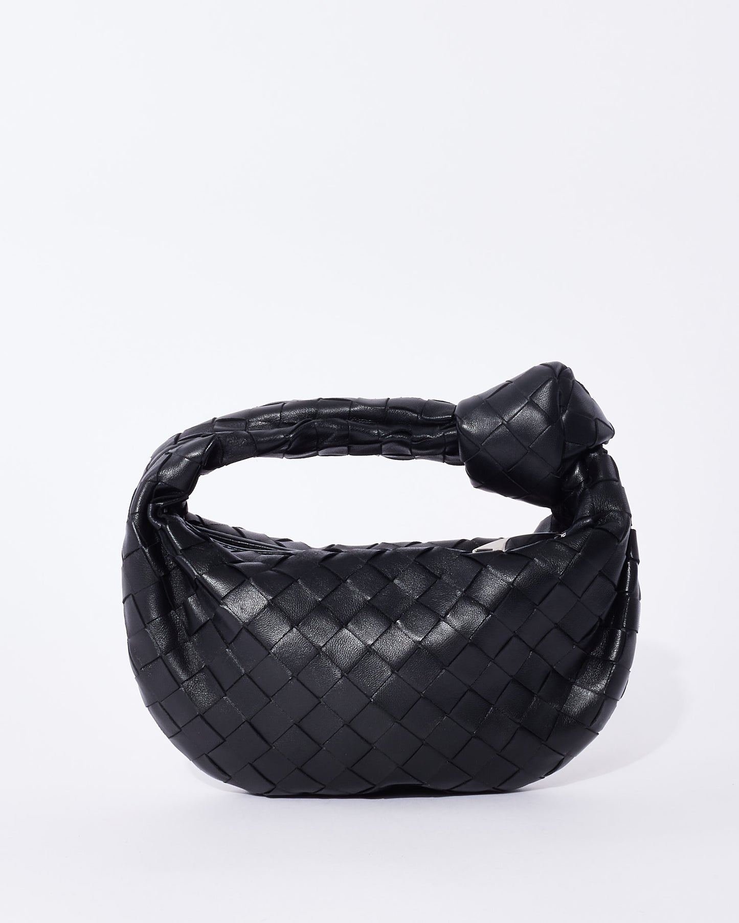 Bottega Veneta Black Intrecciato Leather Mini Jodie