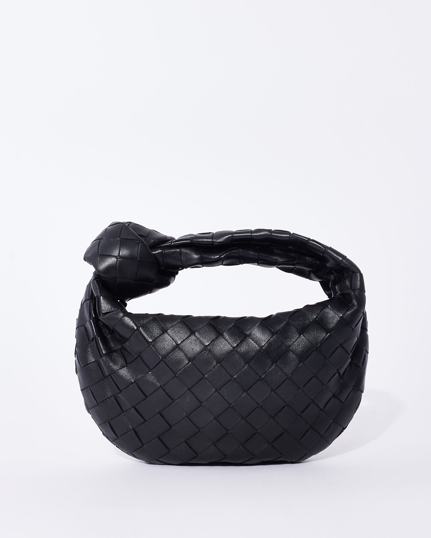 Bottega Veneta Black Intrecciato Leather Mini Jodie