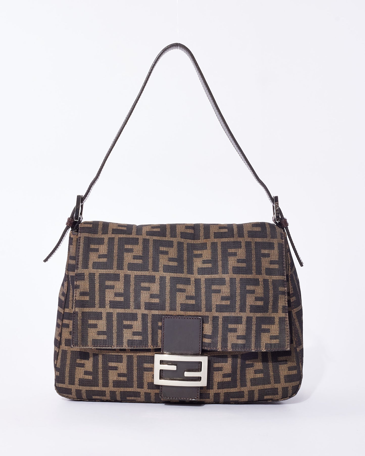 Fendi Zucca Canvas Mama Baguette Shoulder Bag