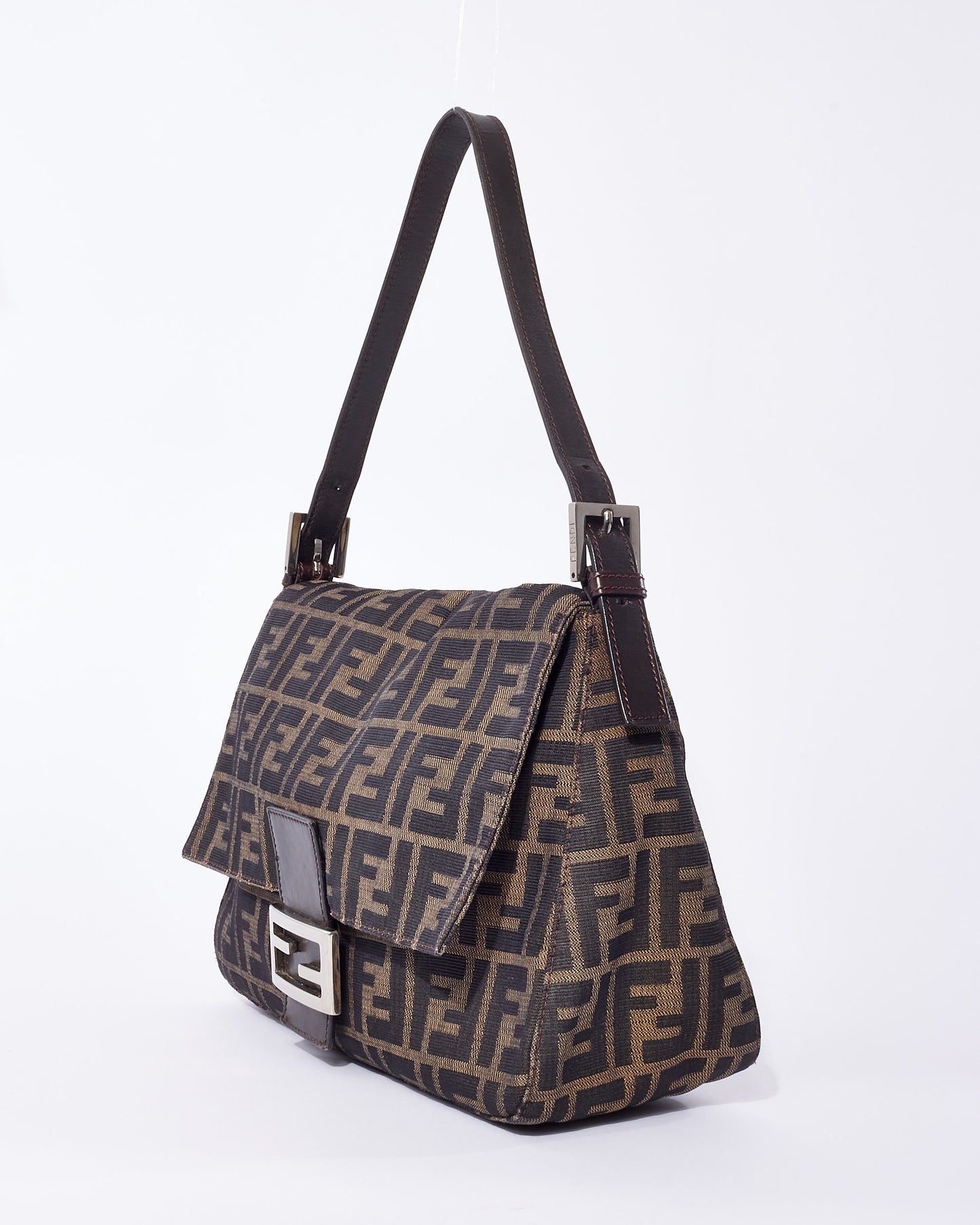 Fendi Zucca Canvas Mama Baguette Shoulder Bag