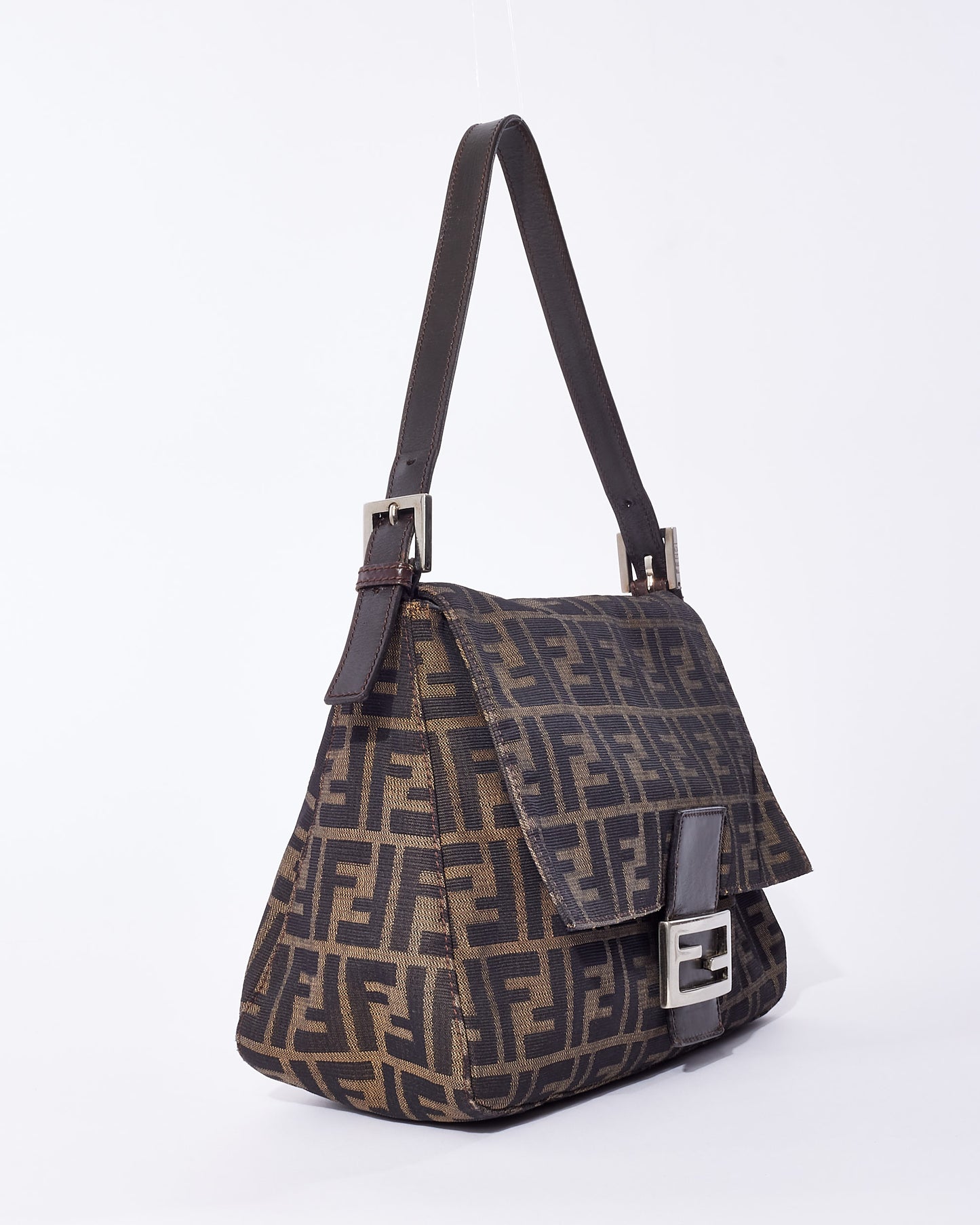 Fendi Zucca Canvas Mama Baguette Shoulder Bag