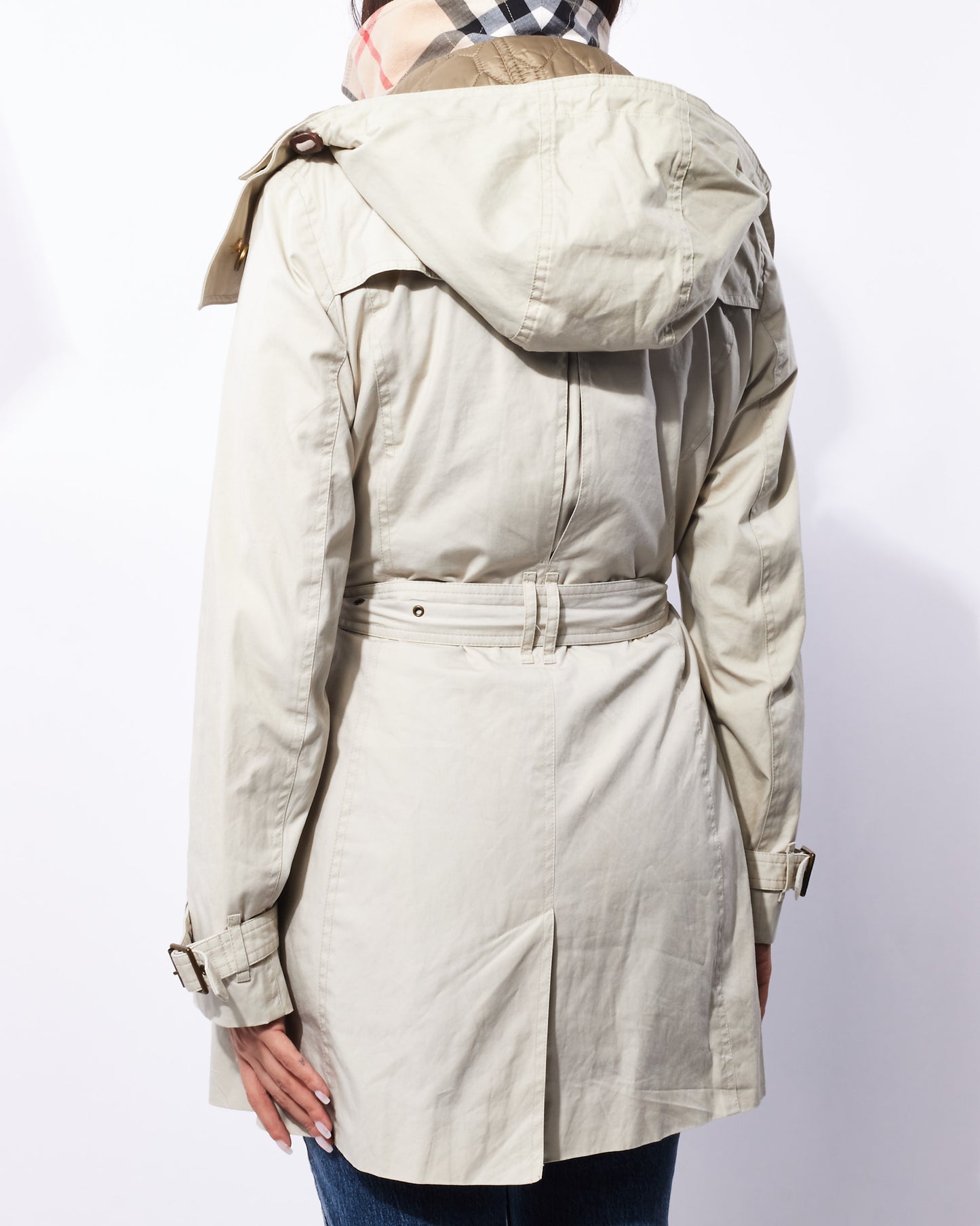 Burberry Beige Double Layer Vest 
Trench Coat - 10