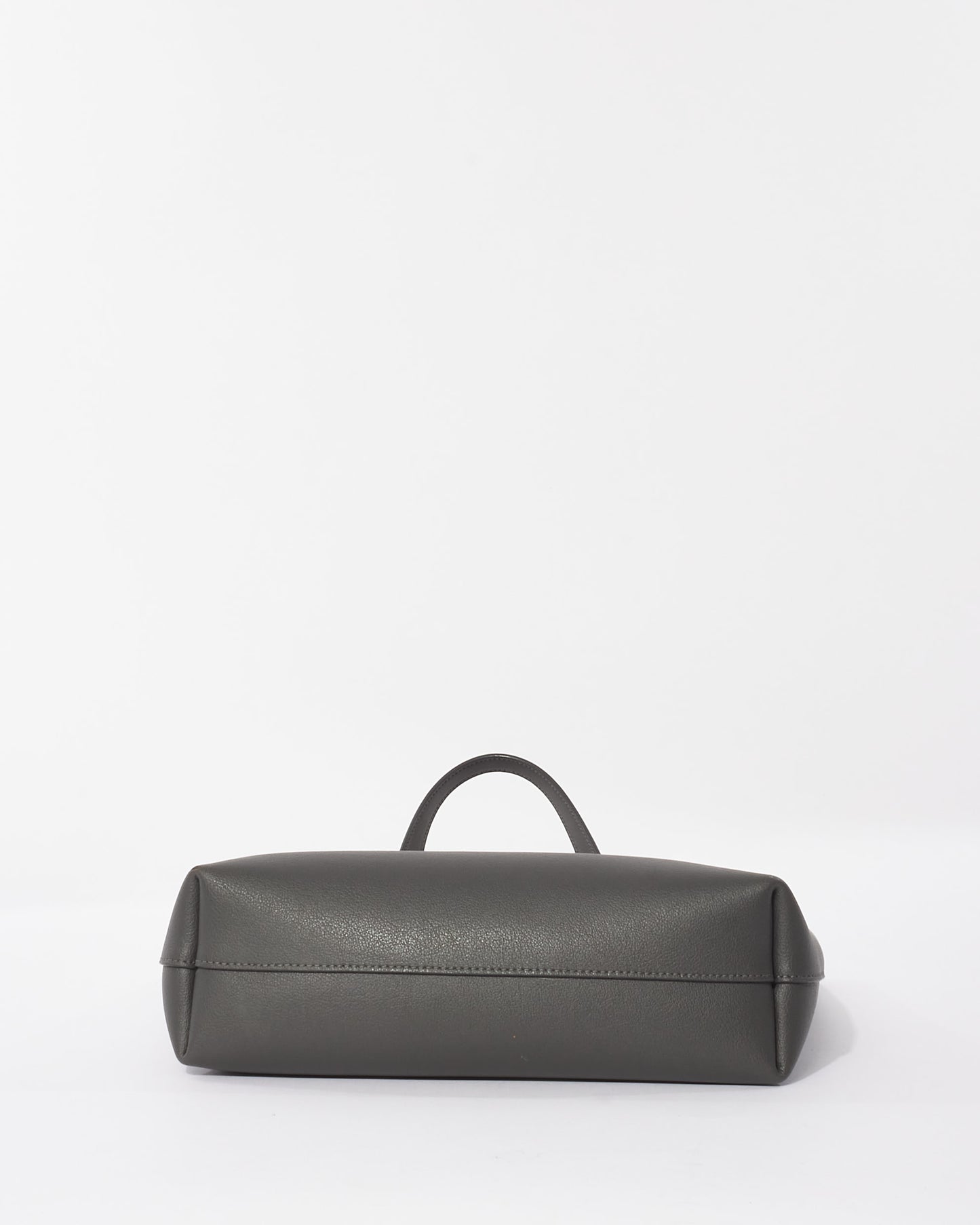 Saint Laurent Grey Leather North South Shopping Tote