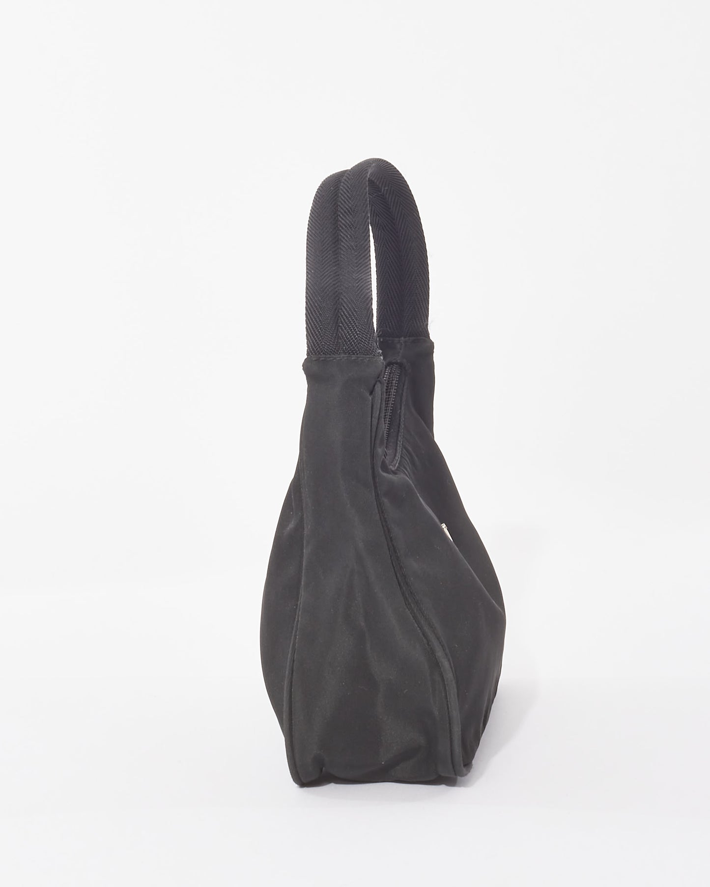 Prada Vintage Black Nylon Tessuto Mini Hobo Bag