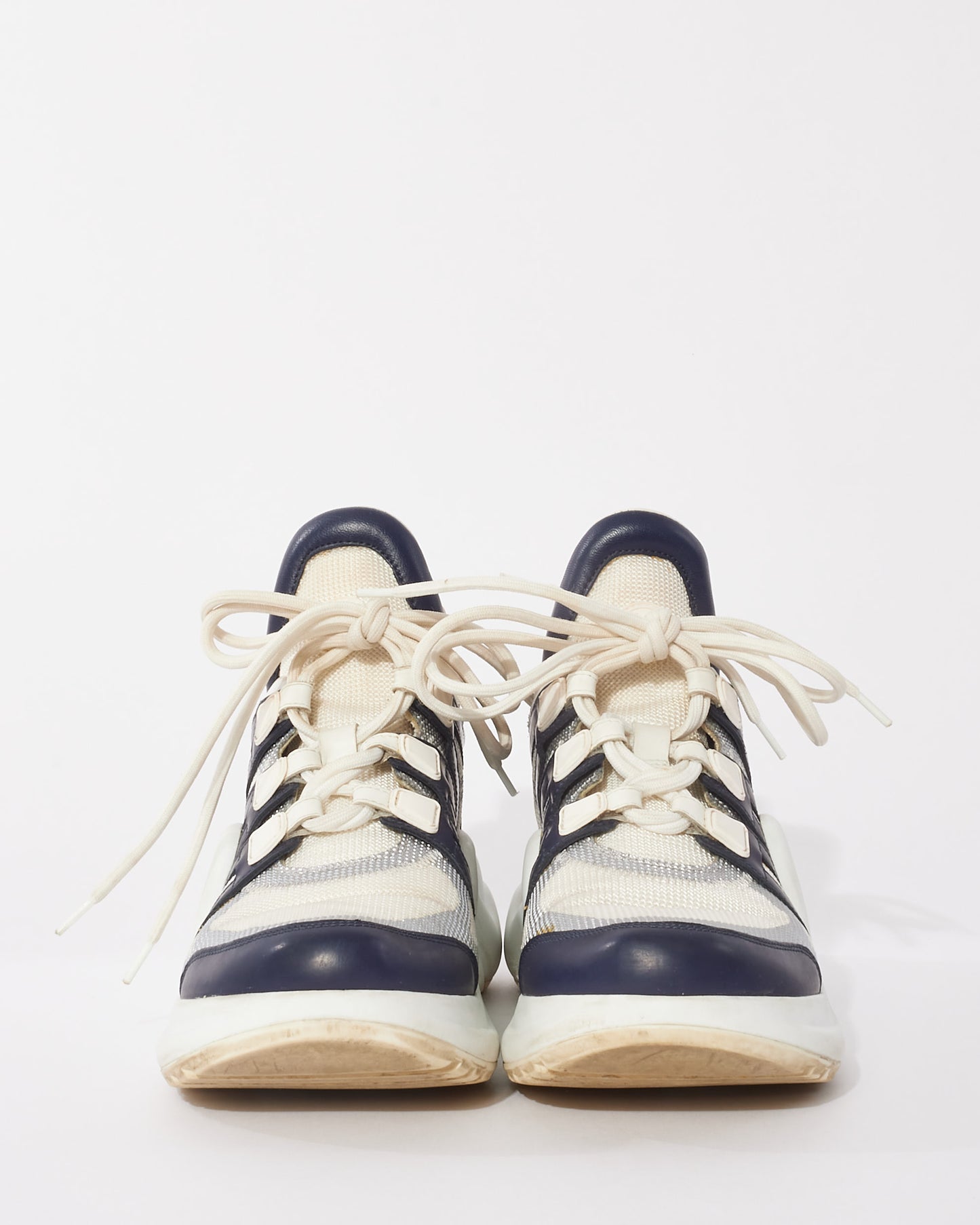 Louis Vuitton White Navy 
Pink Archlight Sneakers - 39