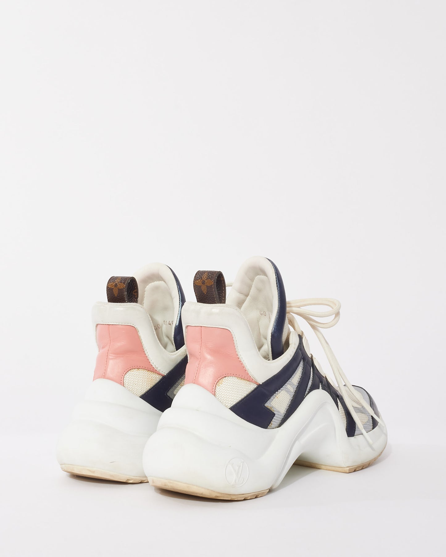 Louis Vuitton White Navy 
Pink Archlight Sneakers - 39