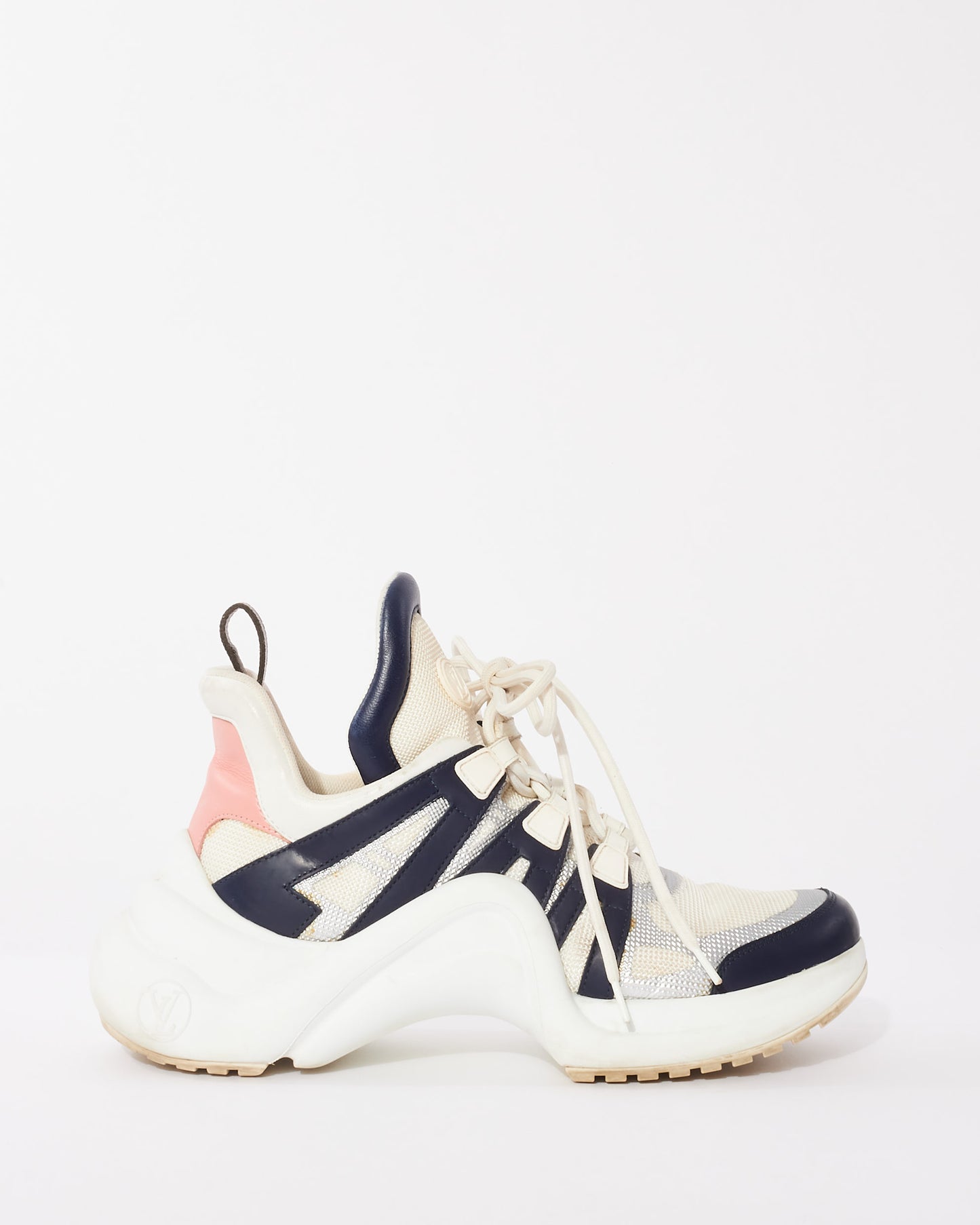 Louis Vuitton White Navy 
Pink Archlight Sneakers - 39