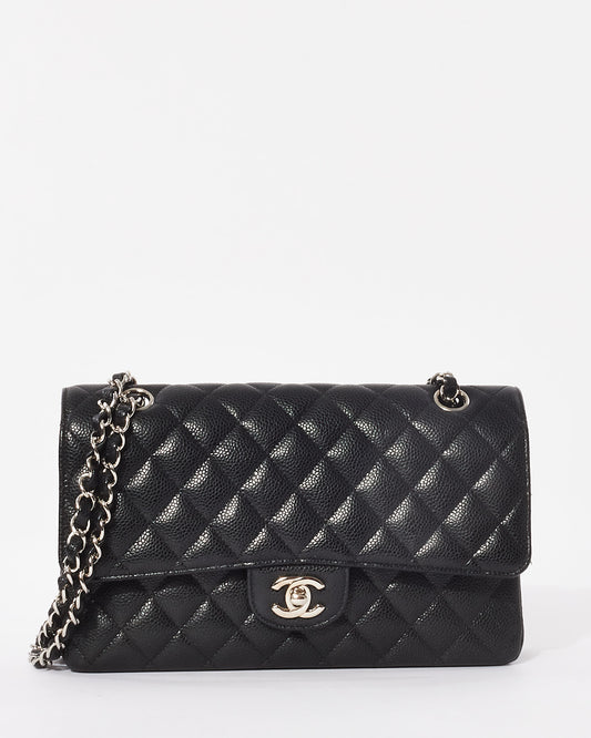 Chanel Black Caviar Leather Classic Medium Double Flap Bag SHW