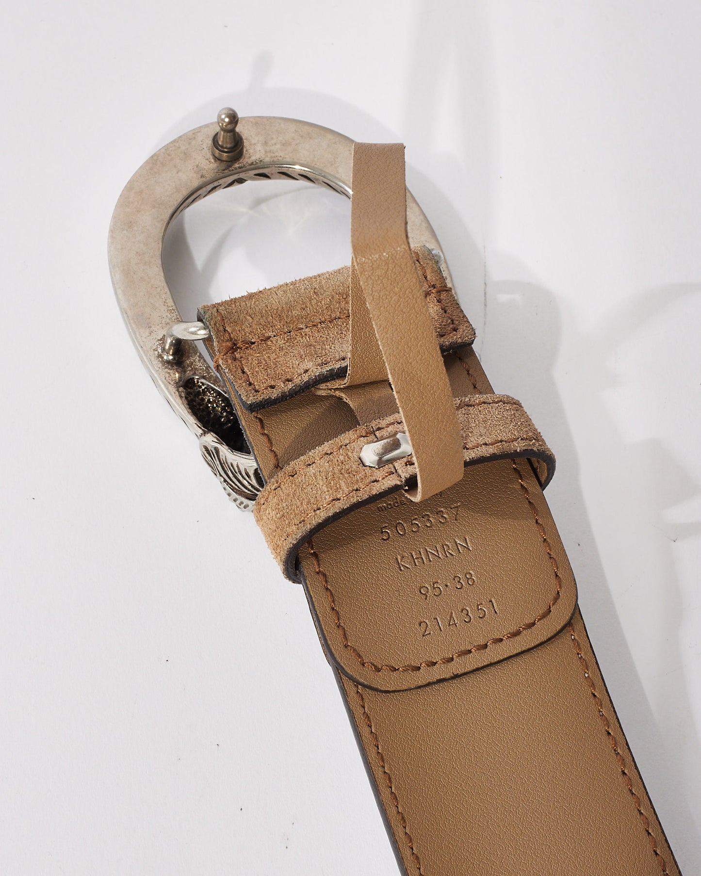 Gucci Beige GG Supreme Coated Canvas 
Suede Dionysus Belt - 95/38