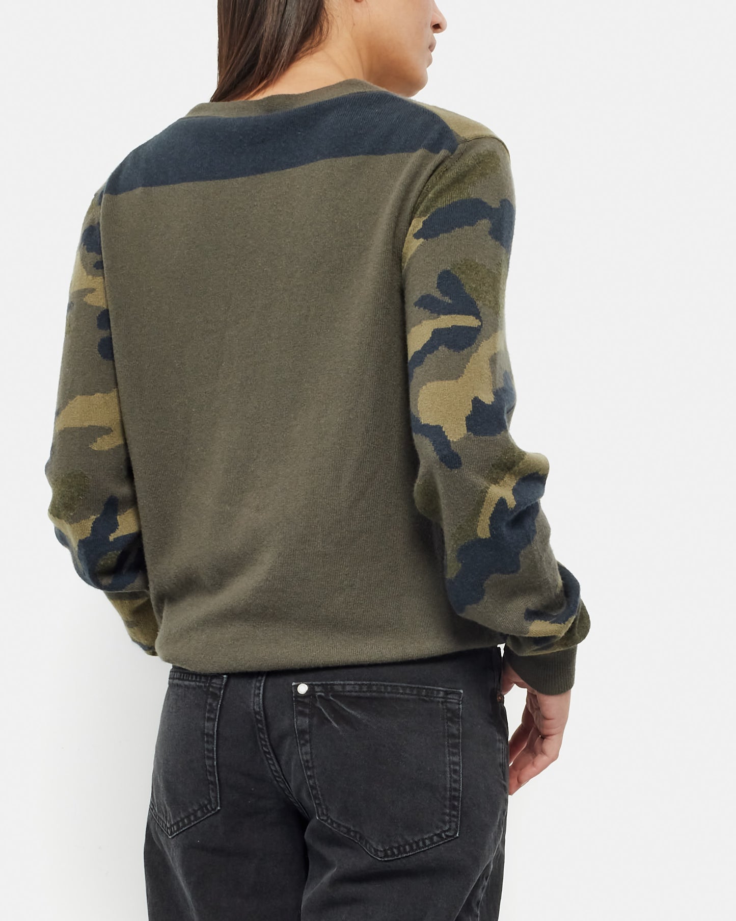 Valentino Army Green Cashmere Cardigan - M