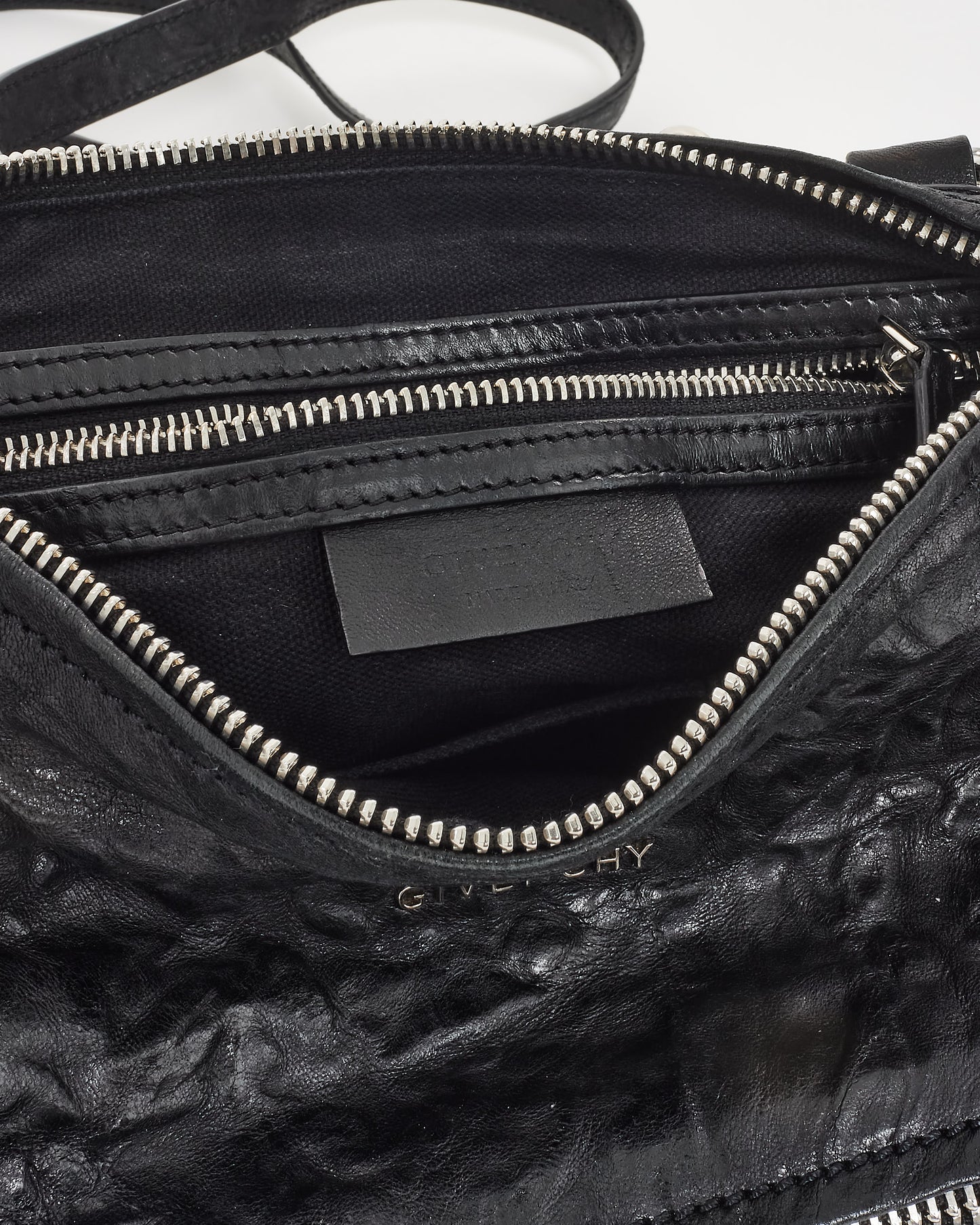 Givenchy Black Crinkle Leather Pandora Bag