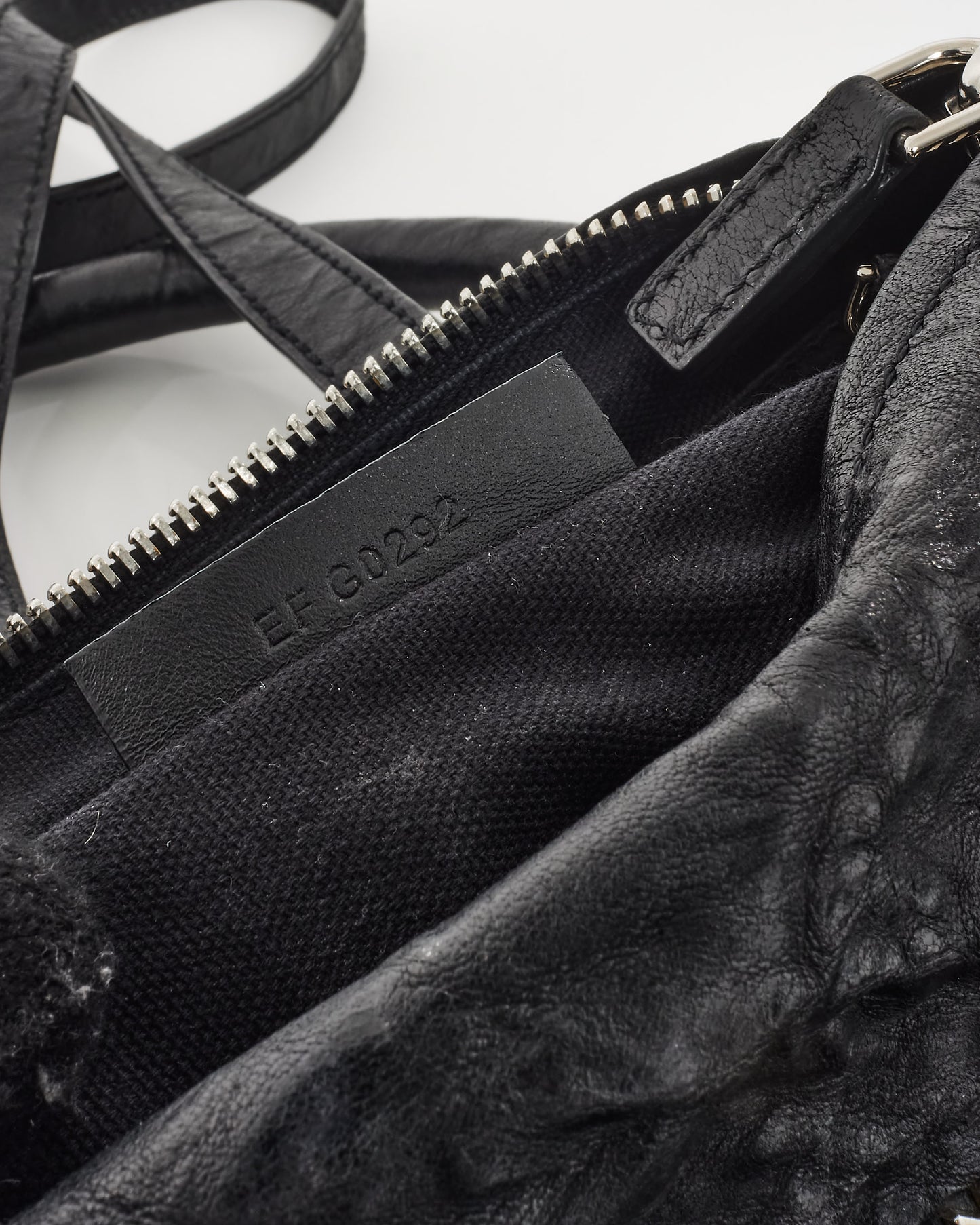 Givenchy Black Crinkle Leather Pandora Bag