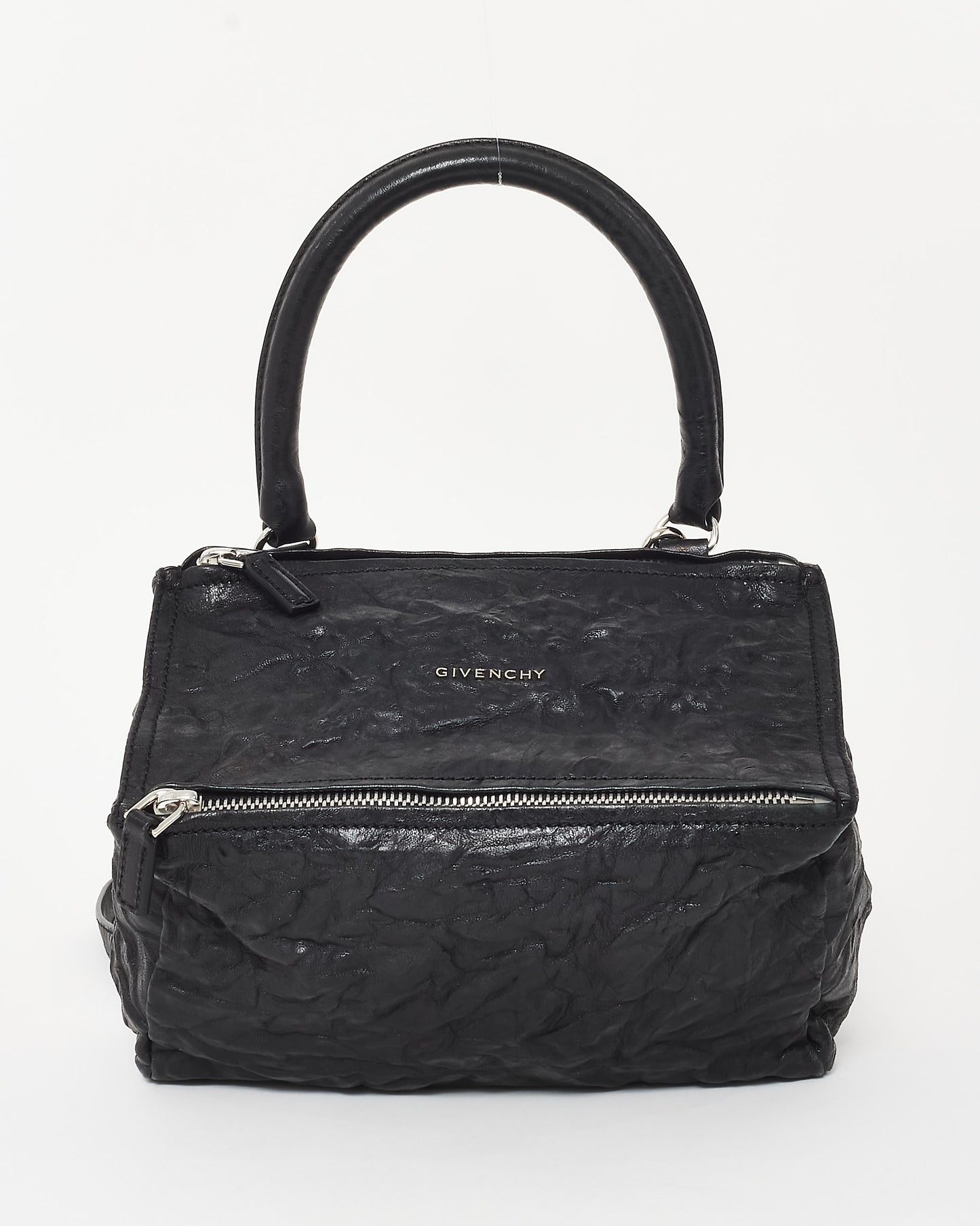 Givenchy Black Crinkle Leather Pandora Bag