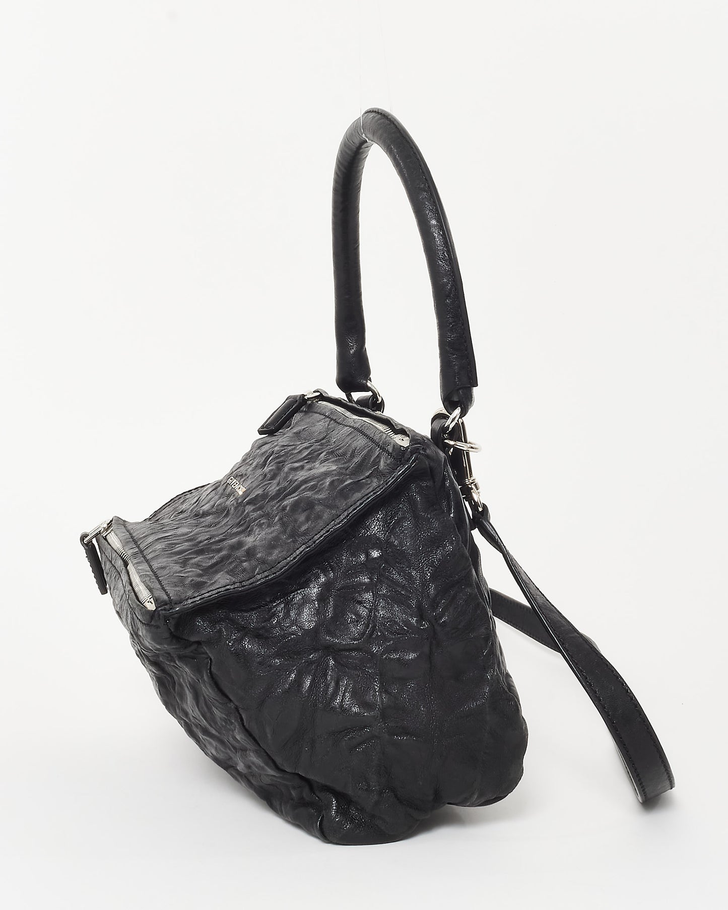 Givenchy Black Crinkle Leather Pandora Bag