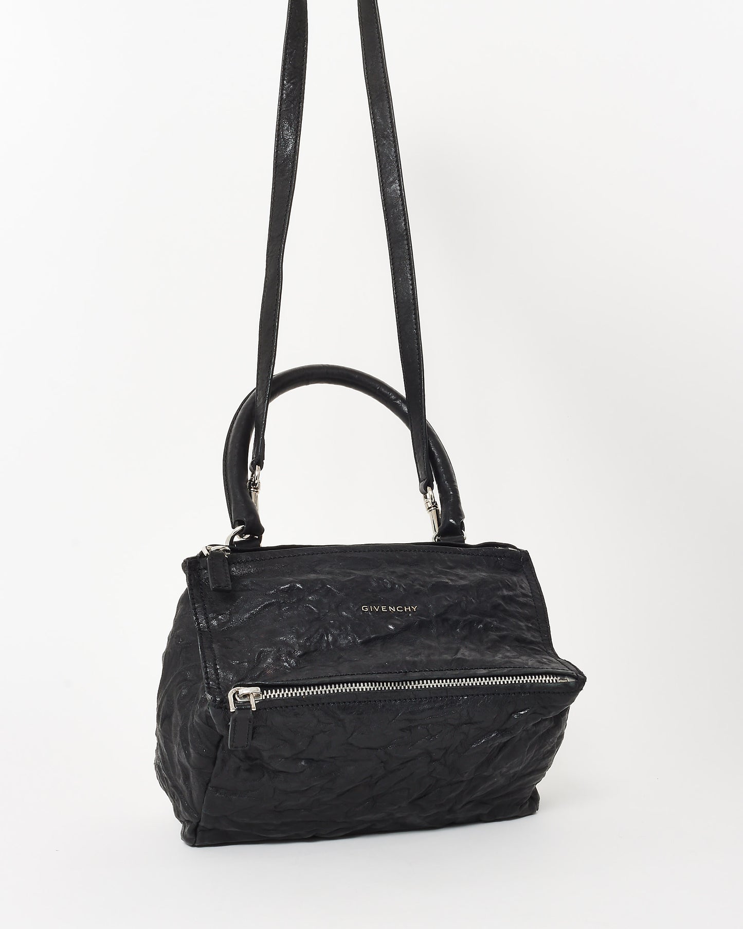 Givenchy Black Crinkle Leather Pandora Bag