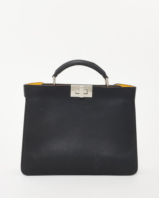 Fendi Black Leather Small Peekaboo ISeeU Bag