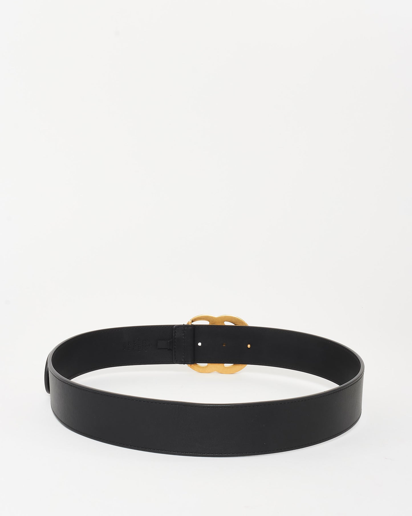 Gucci Black Leather GG Marmont Belt - 85/34