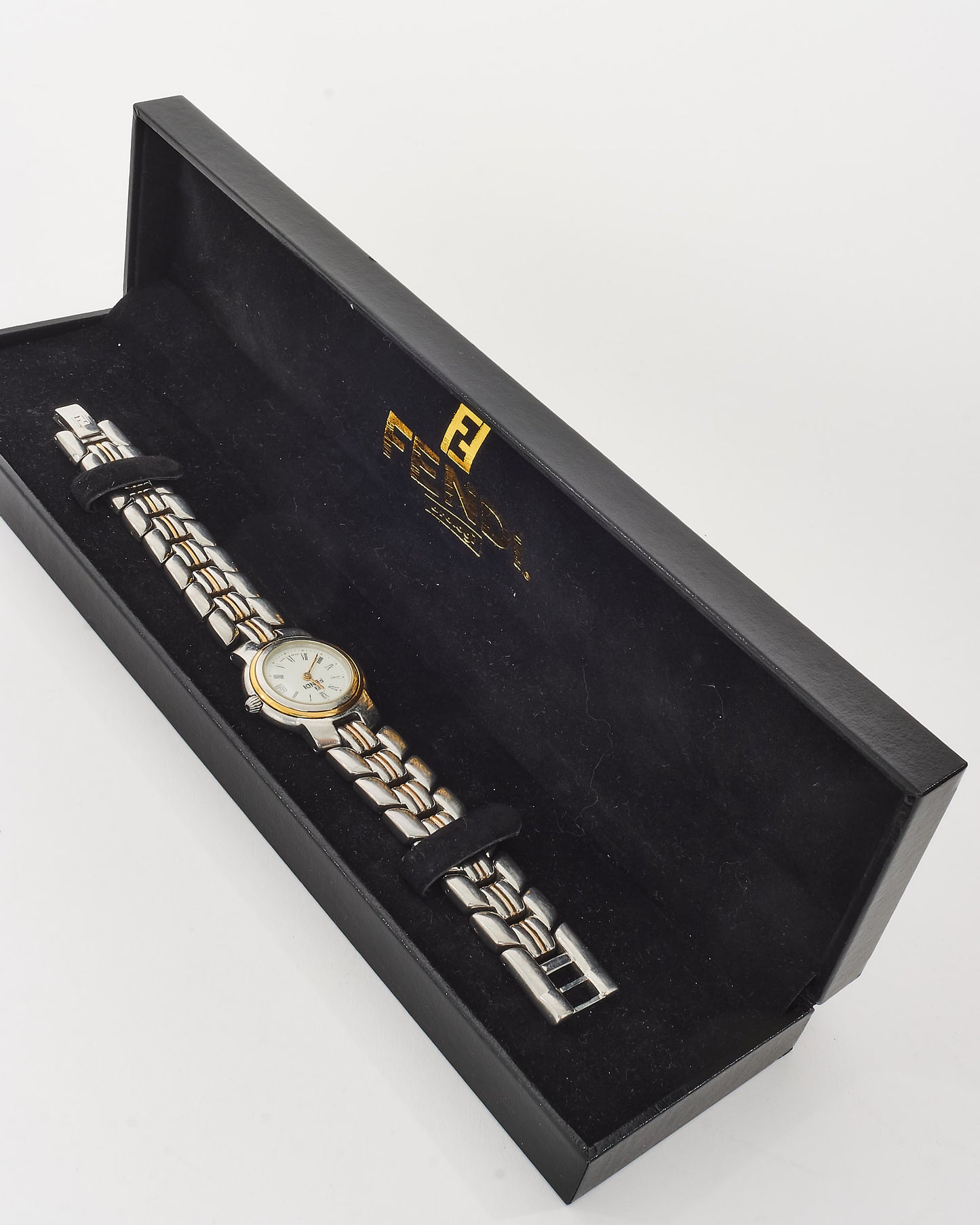 Fendi Vintage Gold 
Silver Two Tone 28 MM Watch