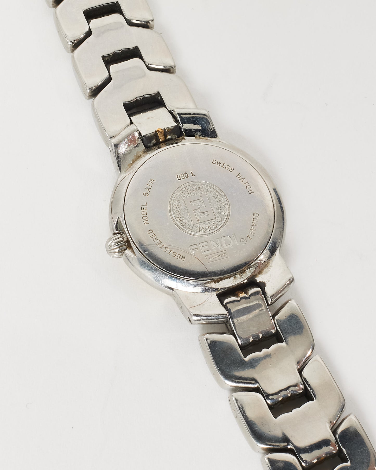 Fendi Vintage Gold 
Silver Two Tone 28 MM Watch