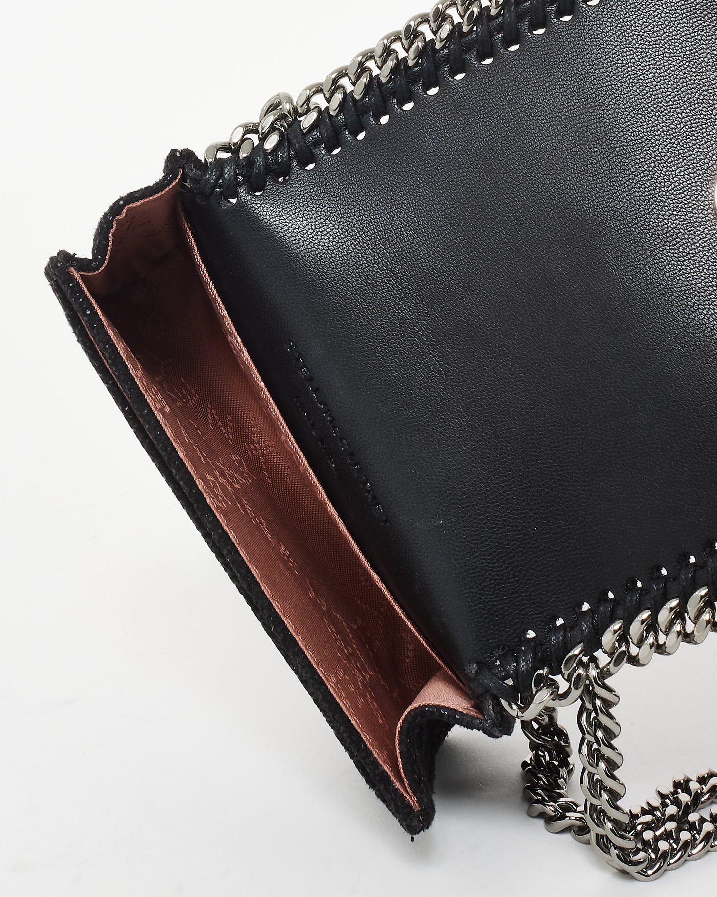 Stella McCartney Black Falabella Card Holder On Chain