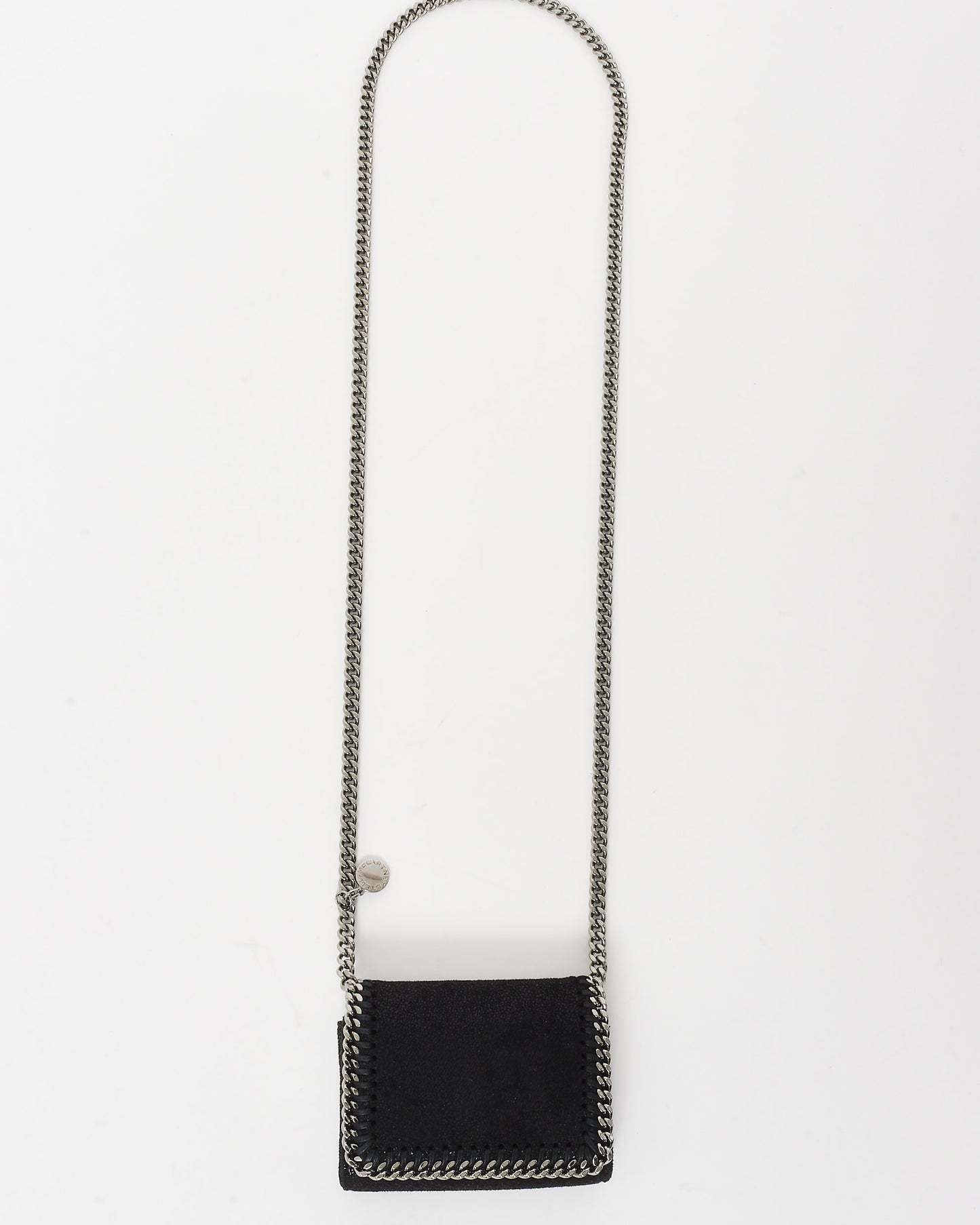 Stella McCartney Black Falabella Card Holder On Chain