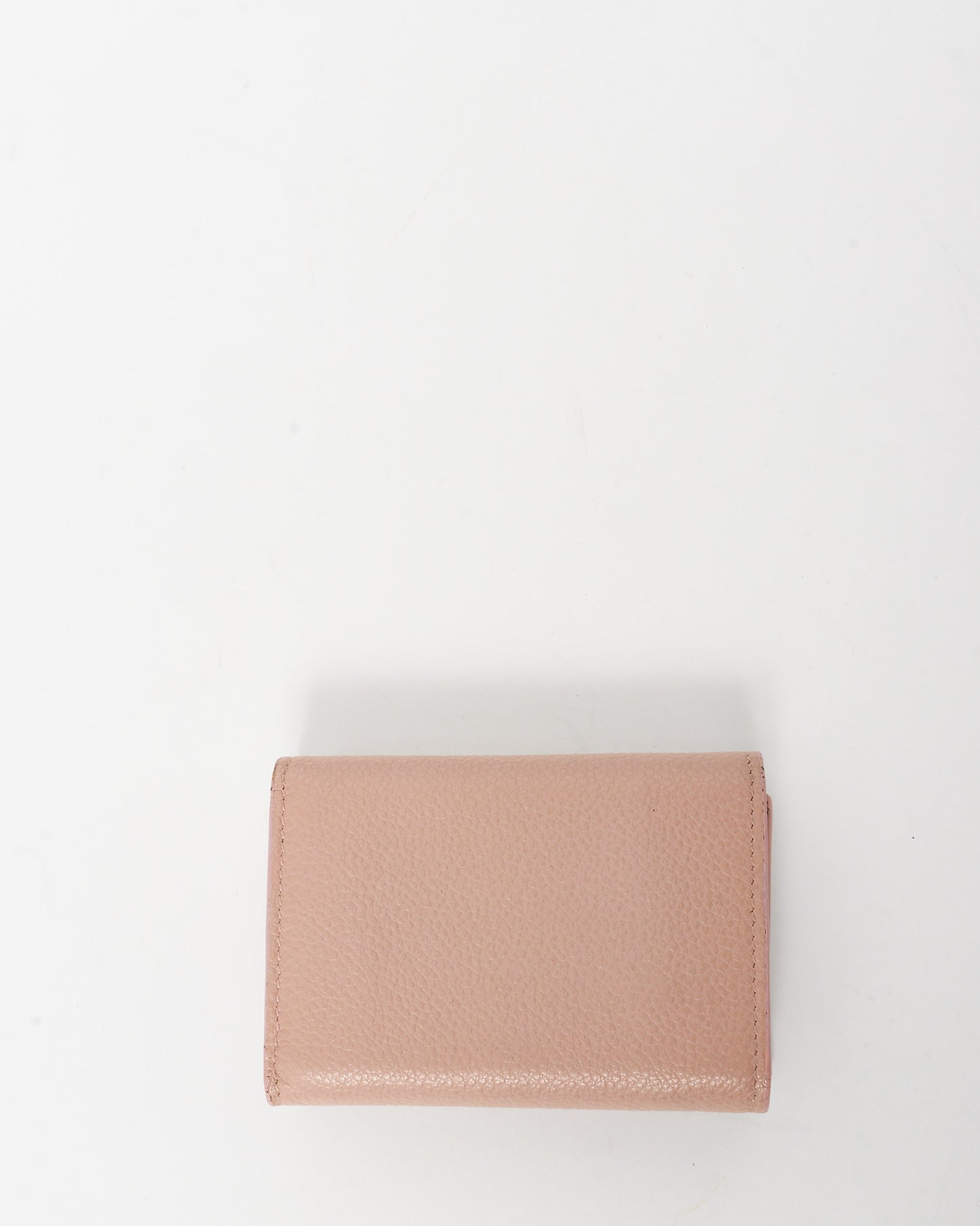 Saint Laurent Blush Leather Flap Card Holder