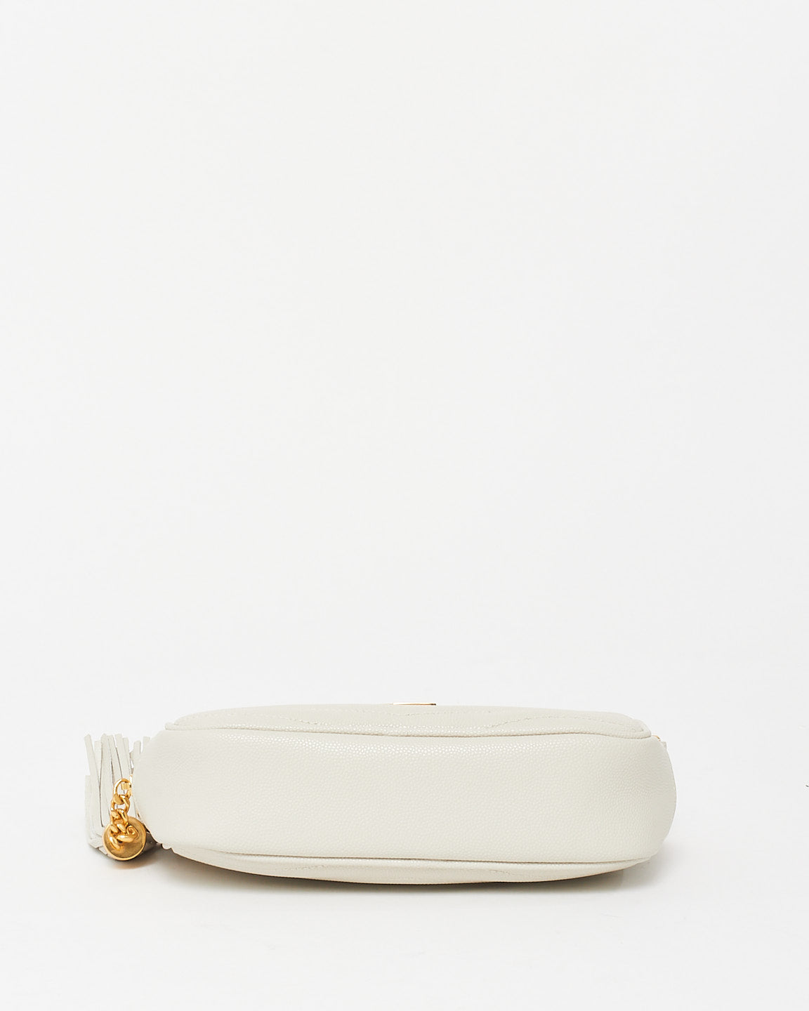 Saint Laurent Ivory Grained Leather Mini Lou Camera Bag