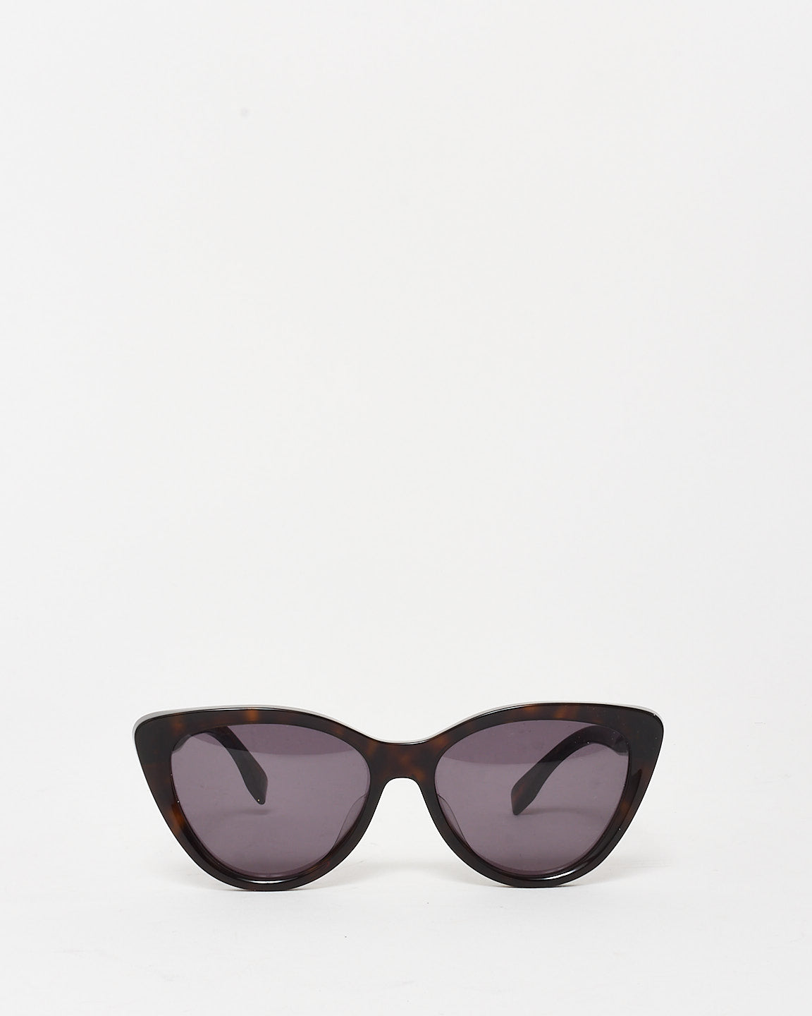 Fendi Dark Brown Tortoise Cat Eye Logo FE40087U Sunglasses