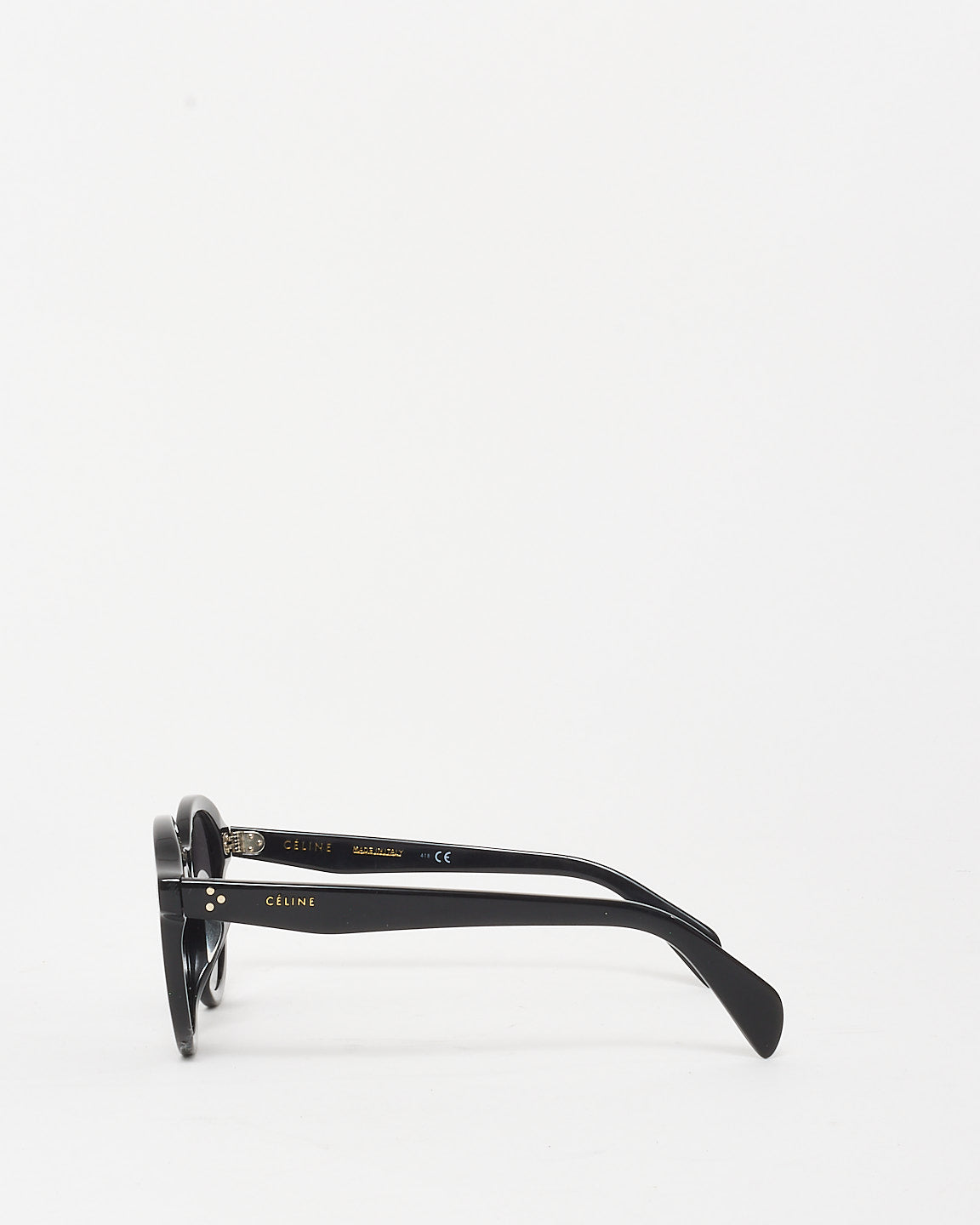 Celine Black Acetate Round Frame CL40034F Sunglasses