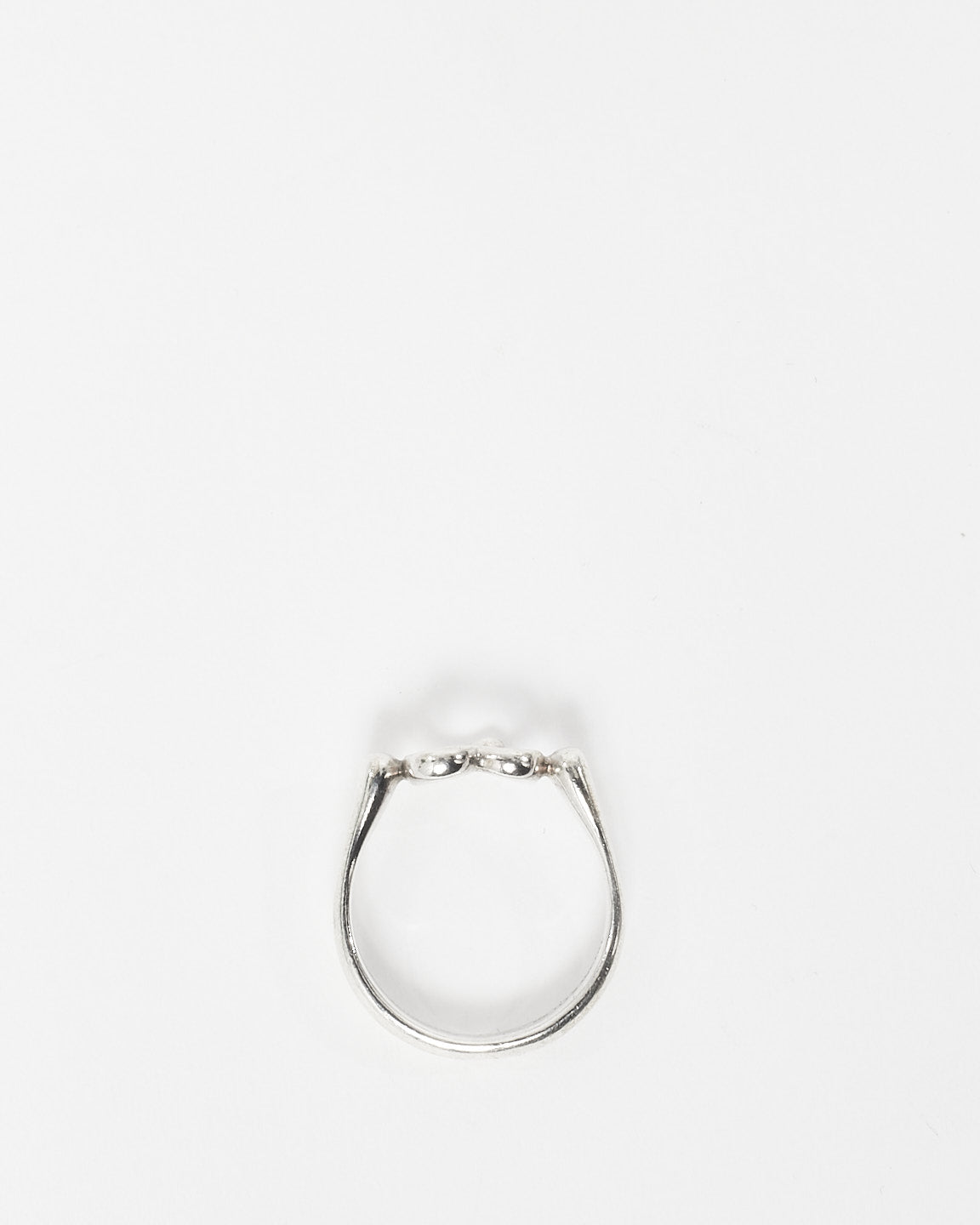 Tiffany 
Co. Silver Elsa Peretti Open Heart Ring - 6