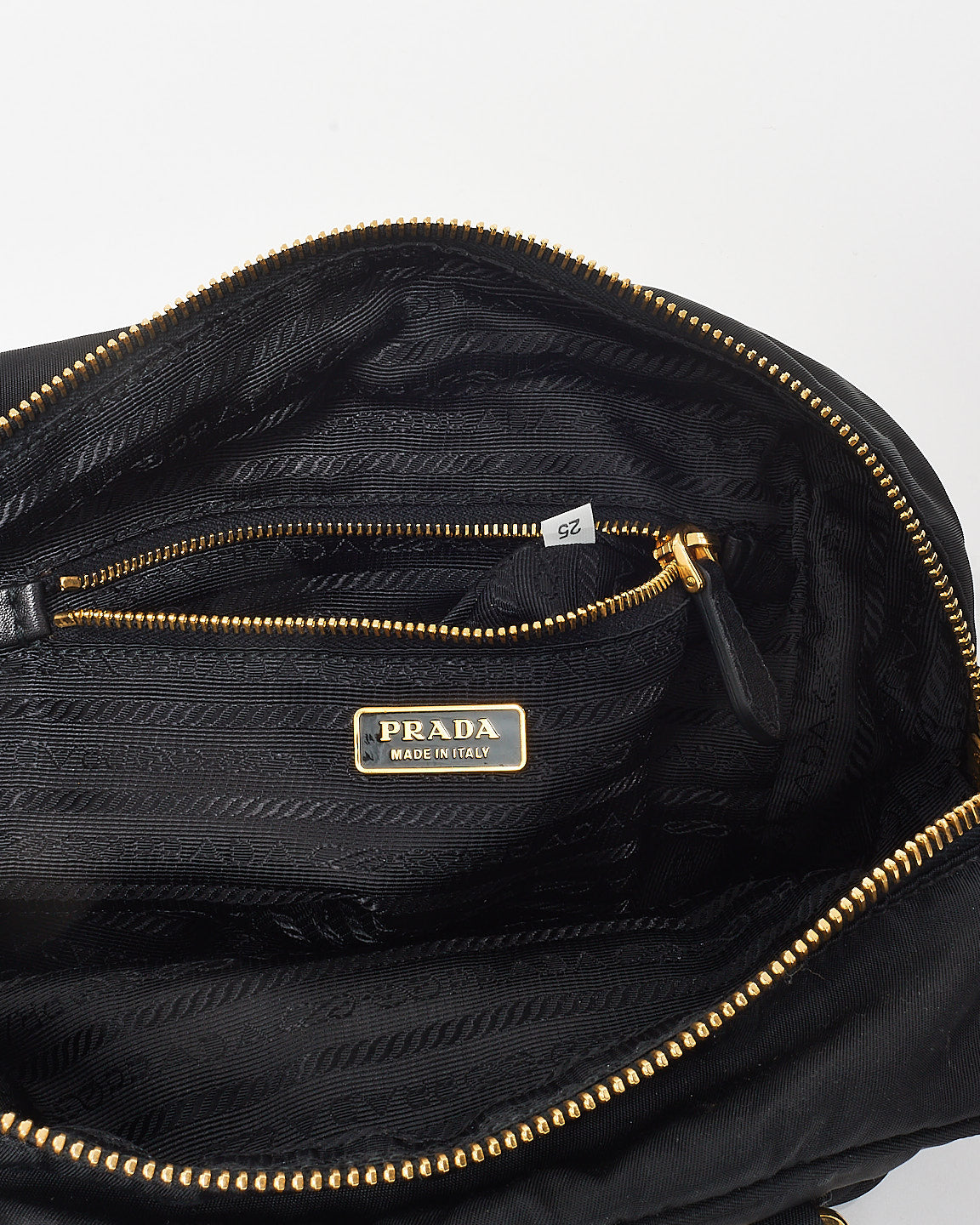 Prada Black Nylon Mini Duffle Bag w/ NO STRAP