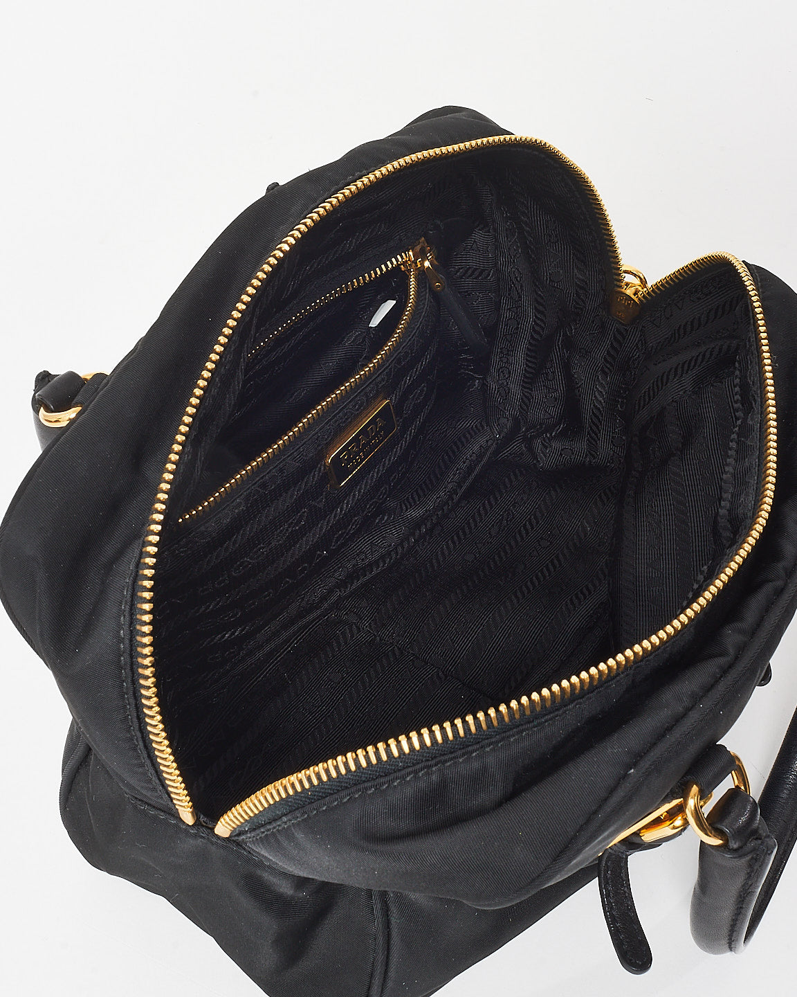 Prada Black Nylon Mini Duffle Bag w/ NO STRAP