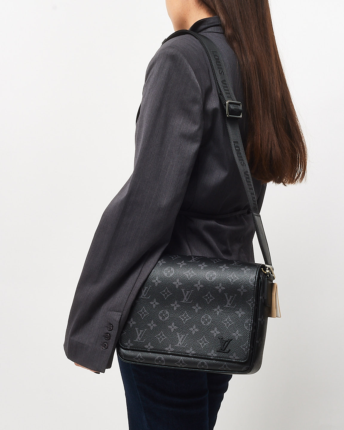 Louis Vuitton Monogram Eclipse Coated Canvas District PM Crossbody Bag