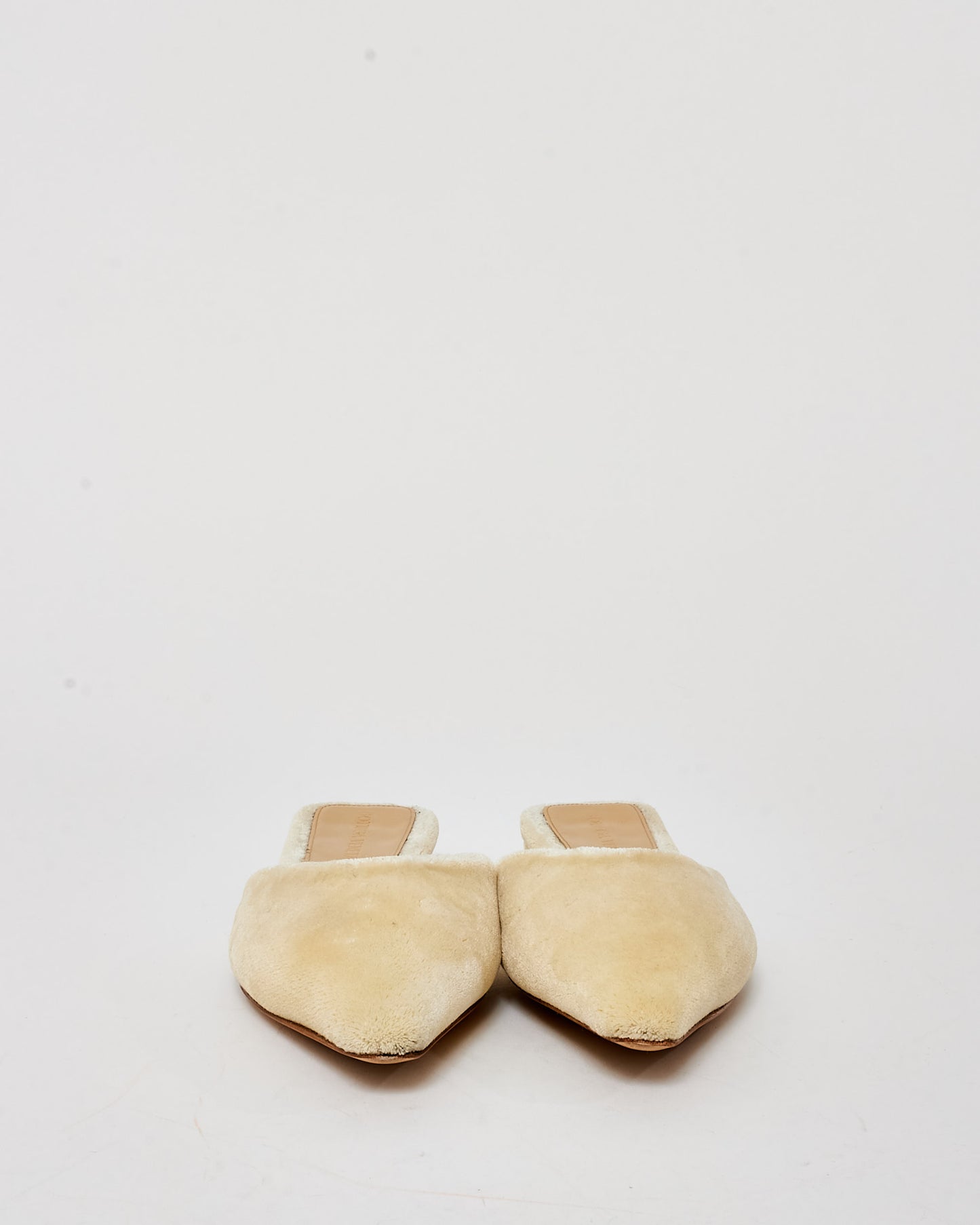 Bottega Veneta Pastel Yellow Shearling Mule Slides - 37