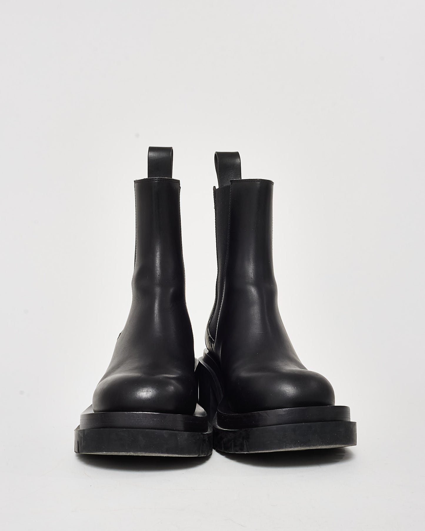 Bottega Veneta Black Leather Heeled Ankle Boots - 36