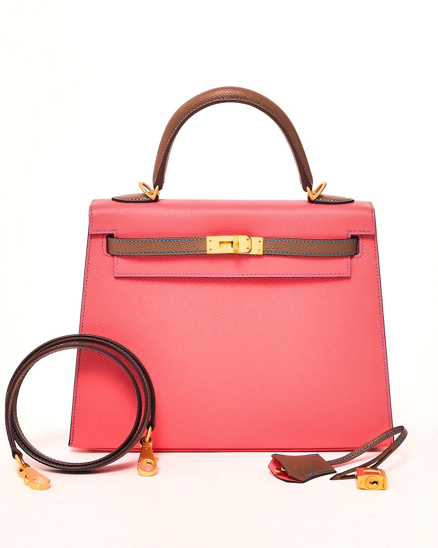 Hermès Rose Jaipur 
Étoupe Epsom Leather Special Edition Kelly 25 Bag