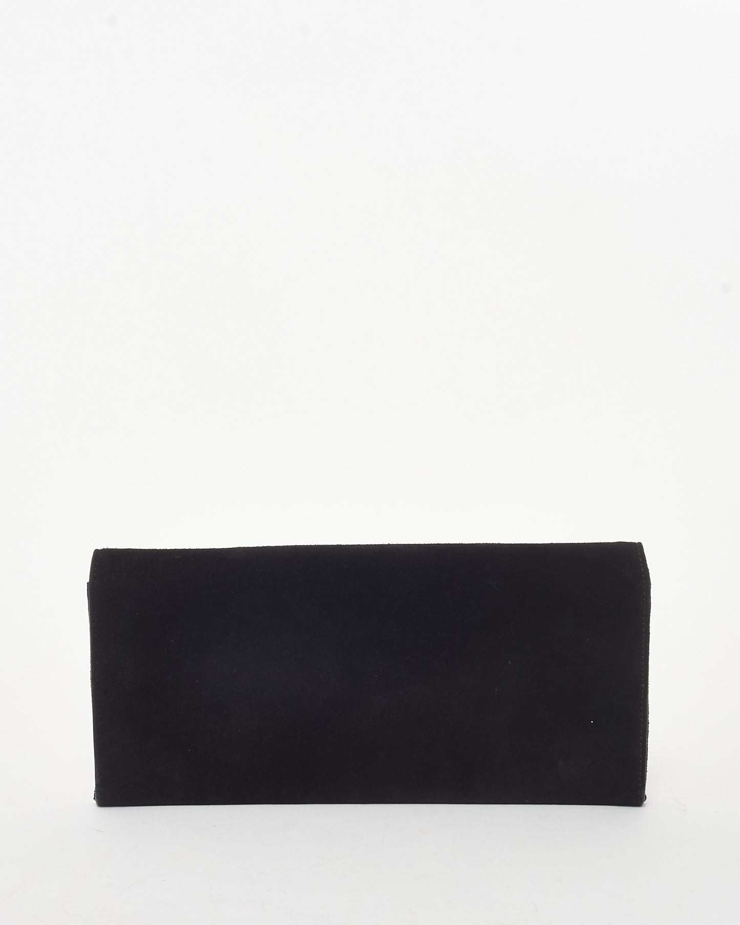 Gucci Black Suede G Night Logo Clutch Bag SHW