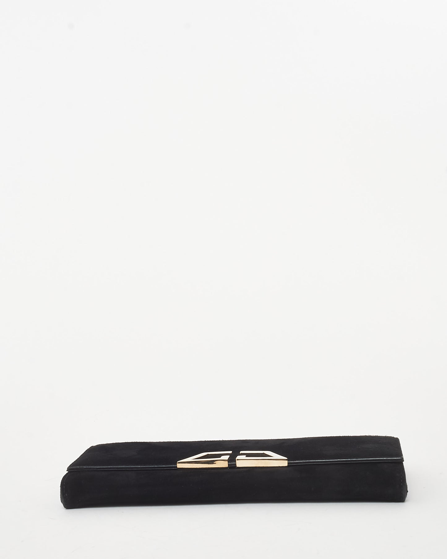 Gucci Black Suede G Night Logo Clutch Bag SHW