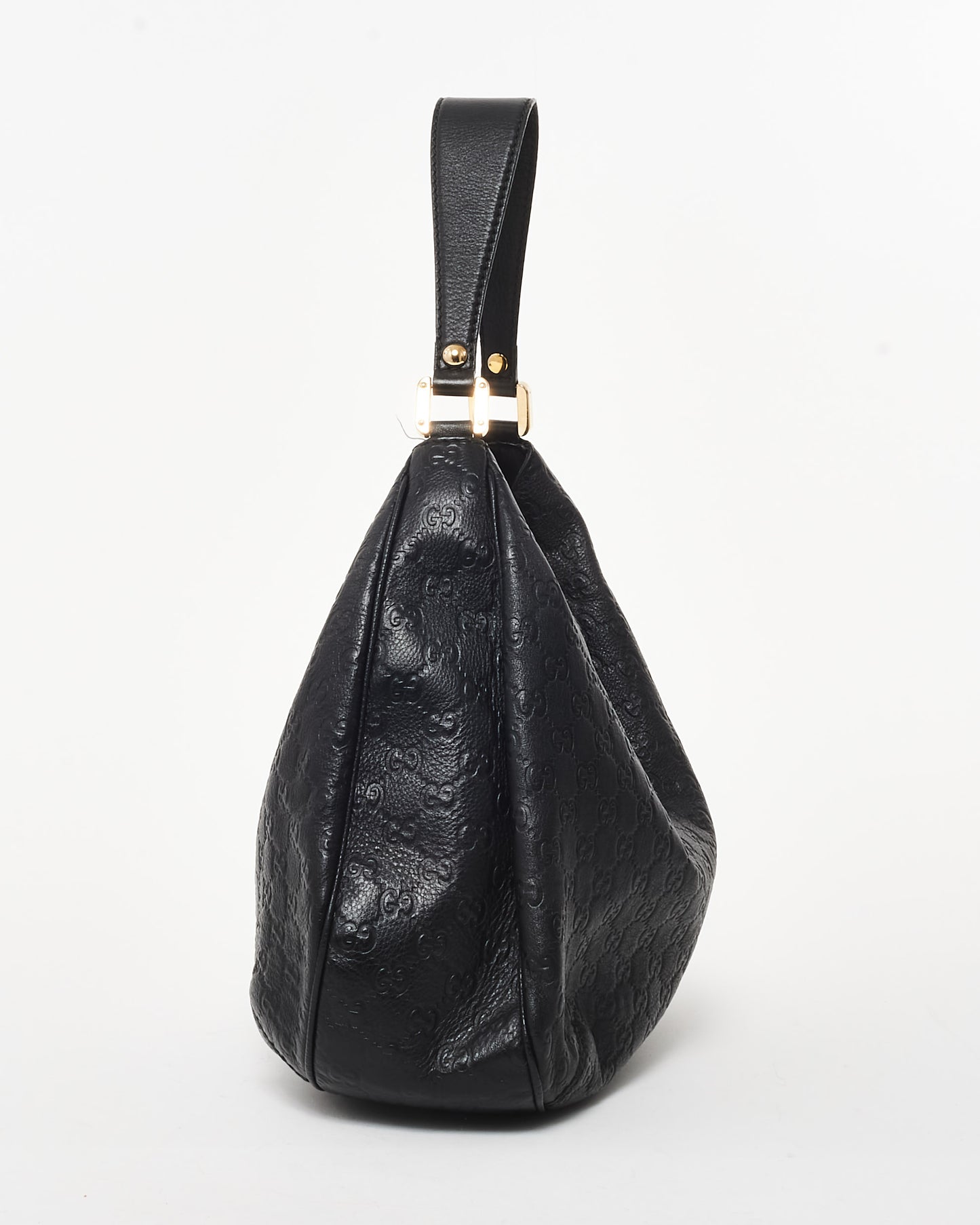 Gucci Black Guccissima Leather New Ladies Hobo Shoulder Bag