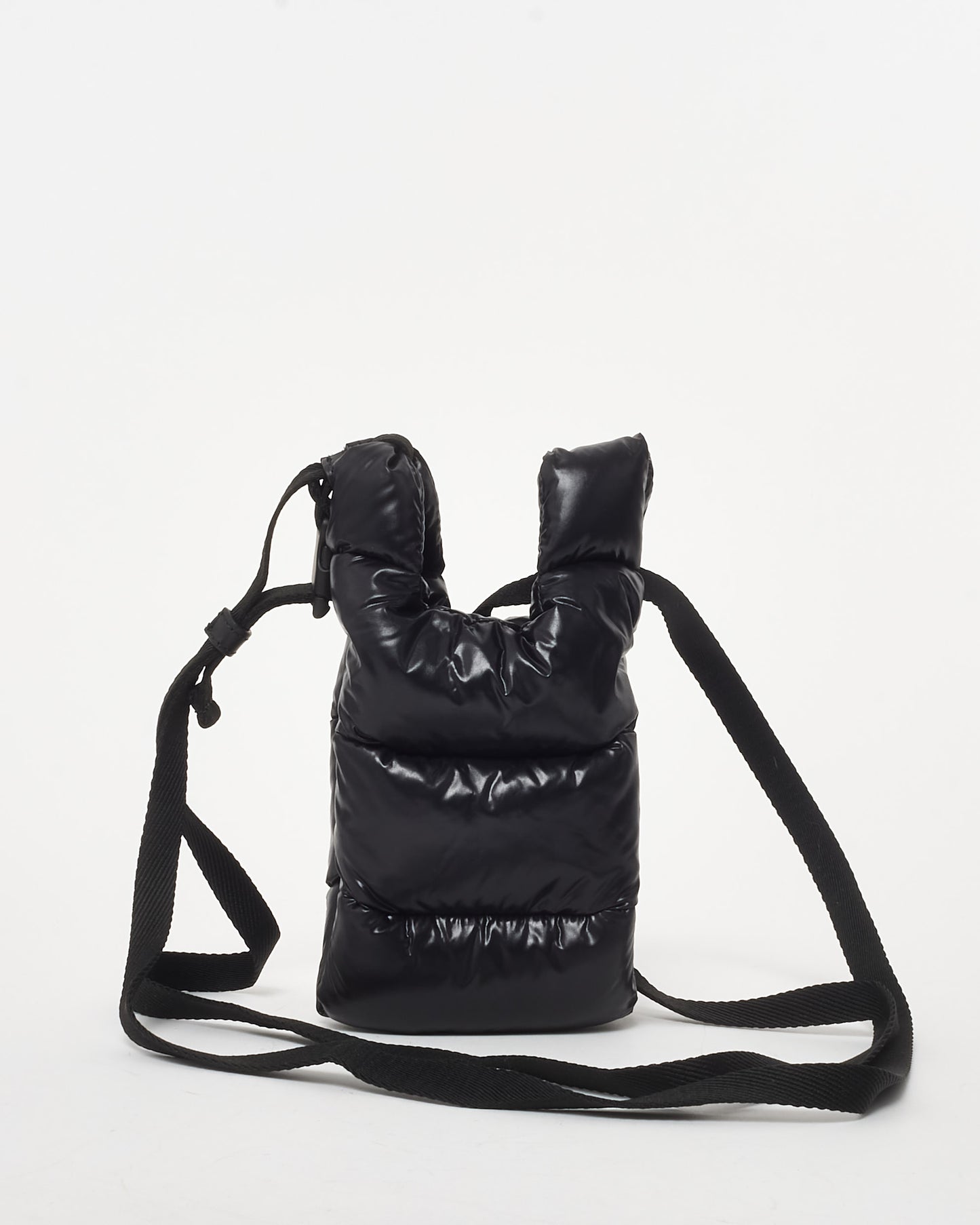 Moncler Black Down Puffer Logo Crossbody Phone Case