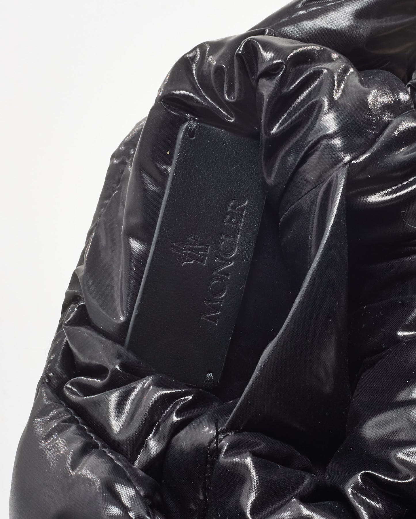 Moncler Black Down Puffer Logo Crossbody Phone Case